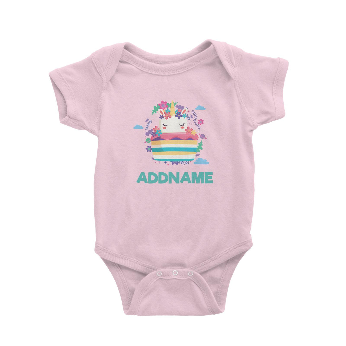 Unicorn with Donut  Baby Romper