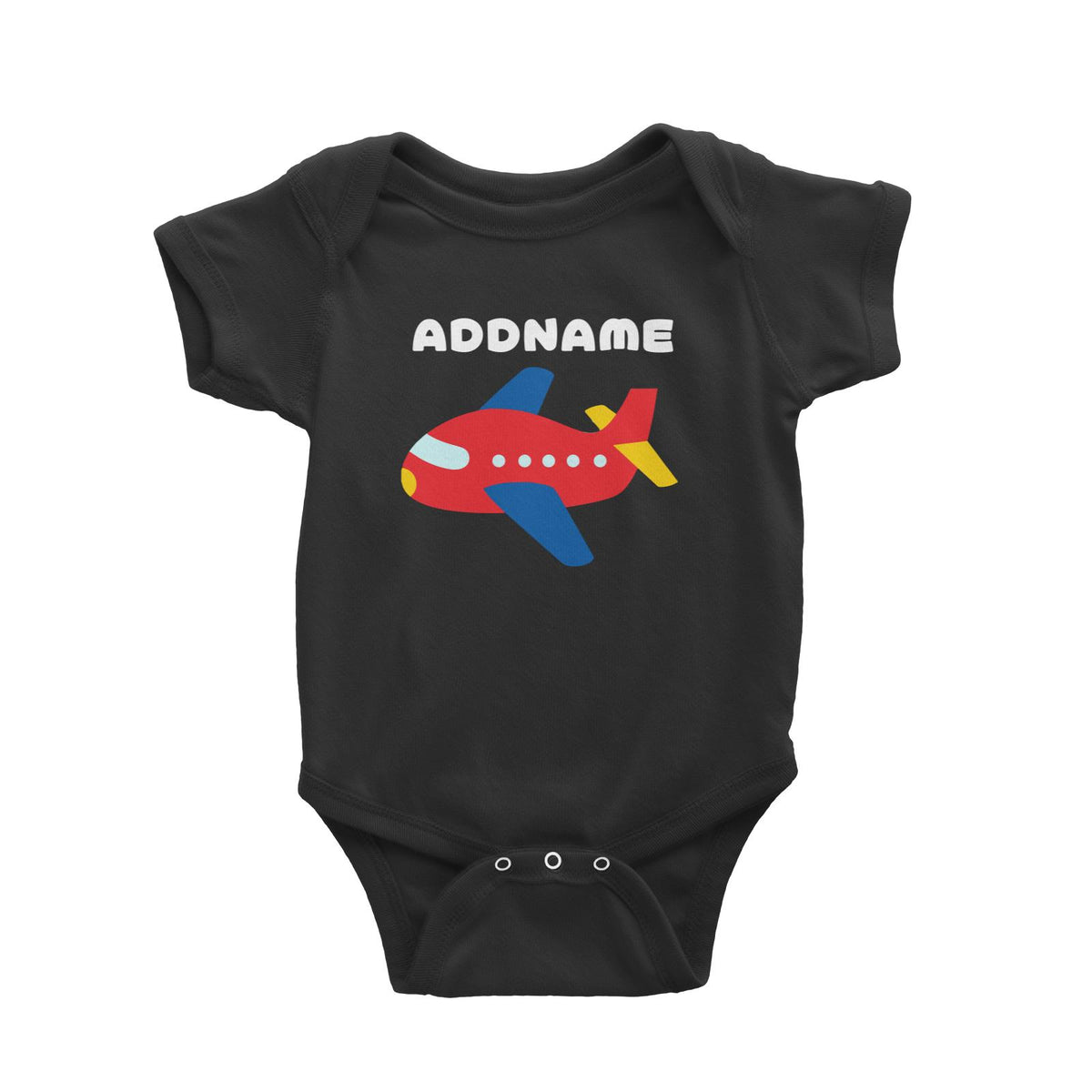 Transportation Plane Addname Baby Romper