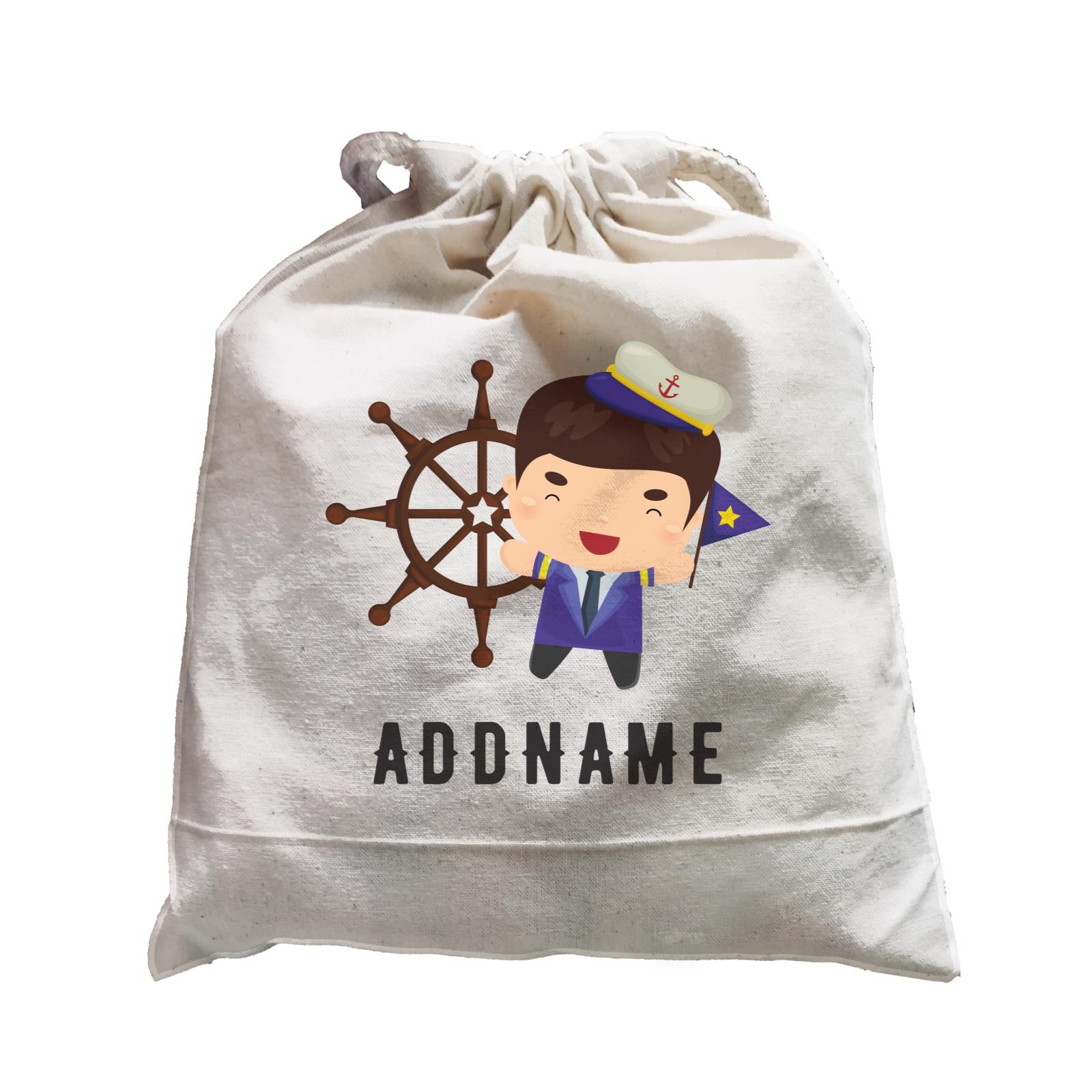 Birthday Sailor Boy Ship With Wheel Addname Satchel