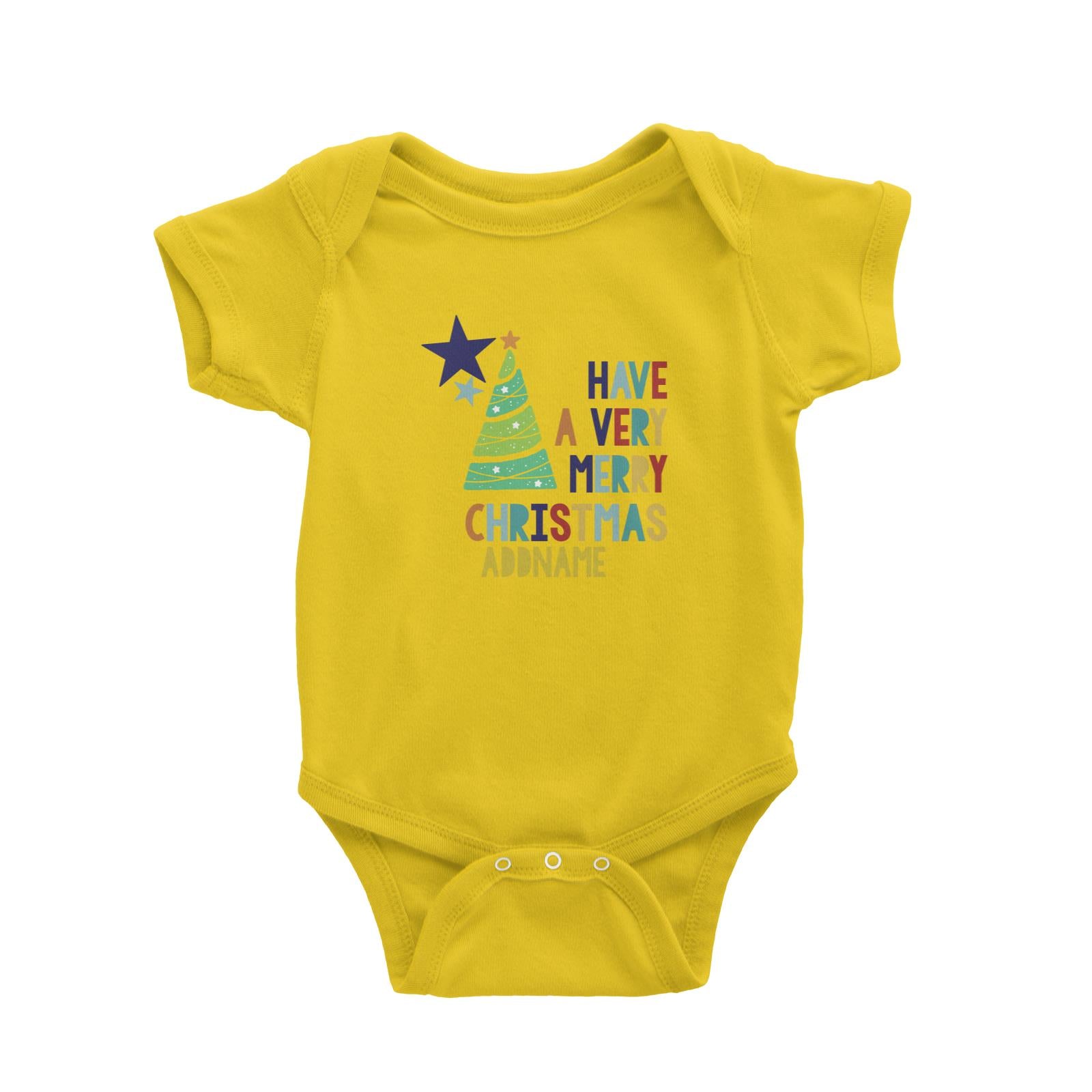 Xmas Have A Very Merry Christmas with Christmas Tree Baby Romper