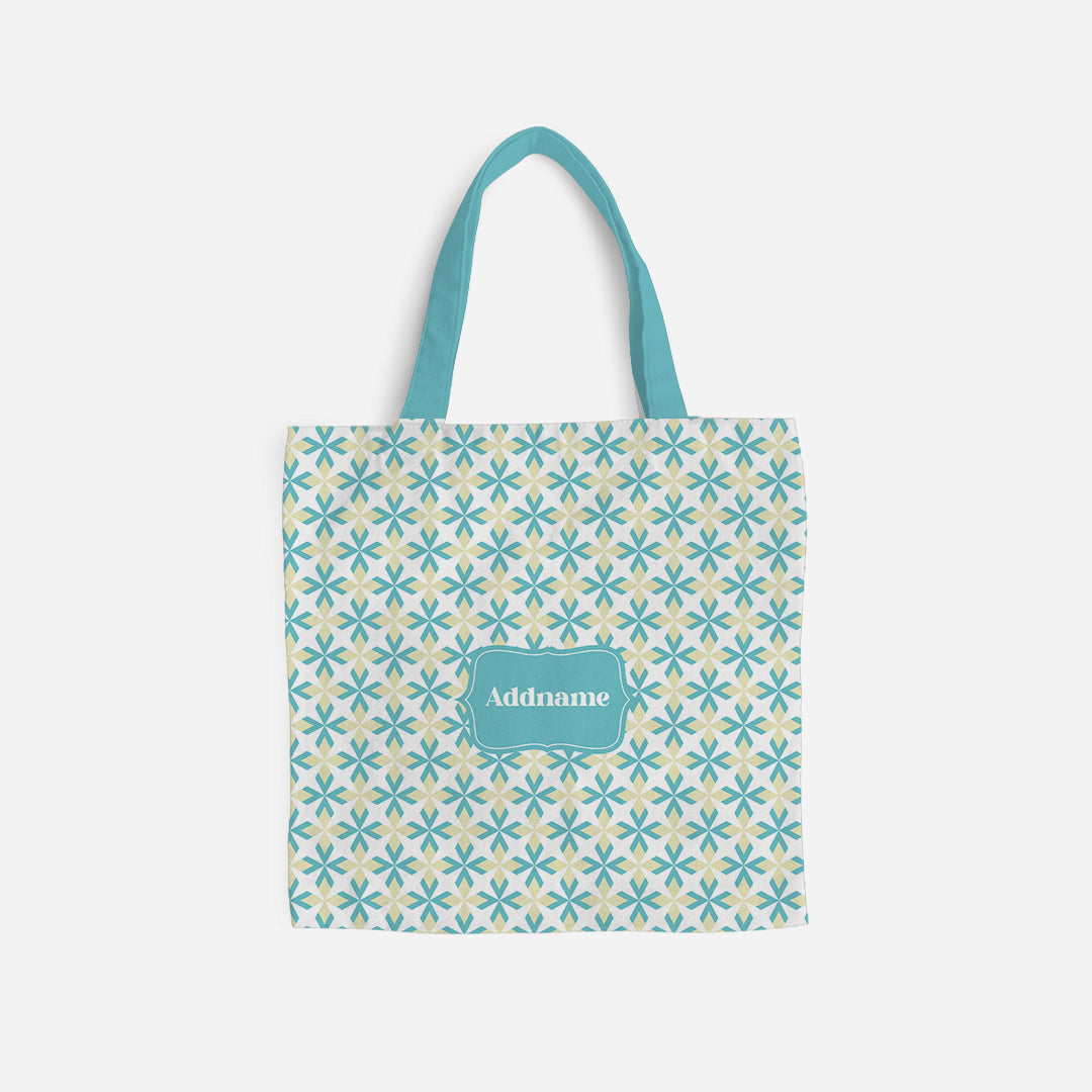Ixora Series Full Print Canvas Bag - Teal