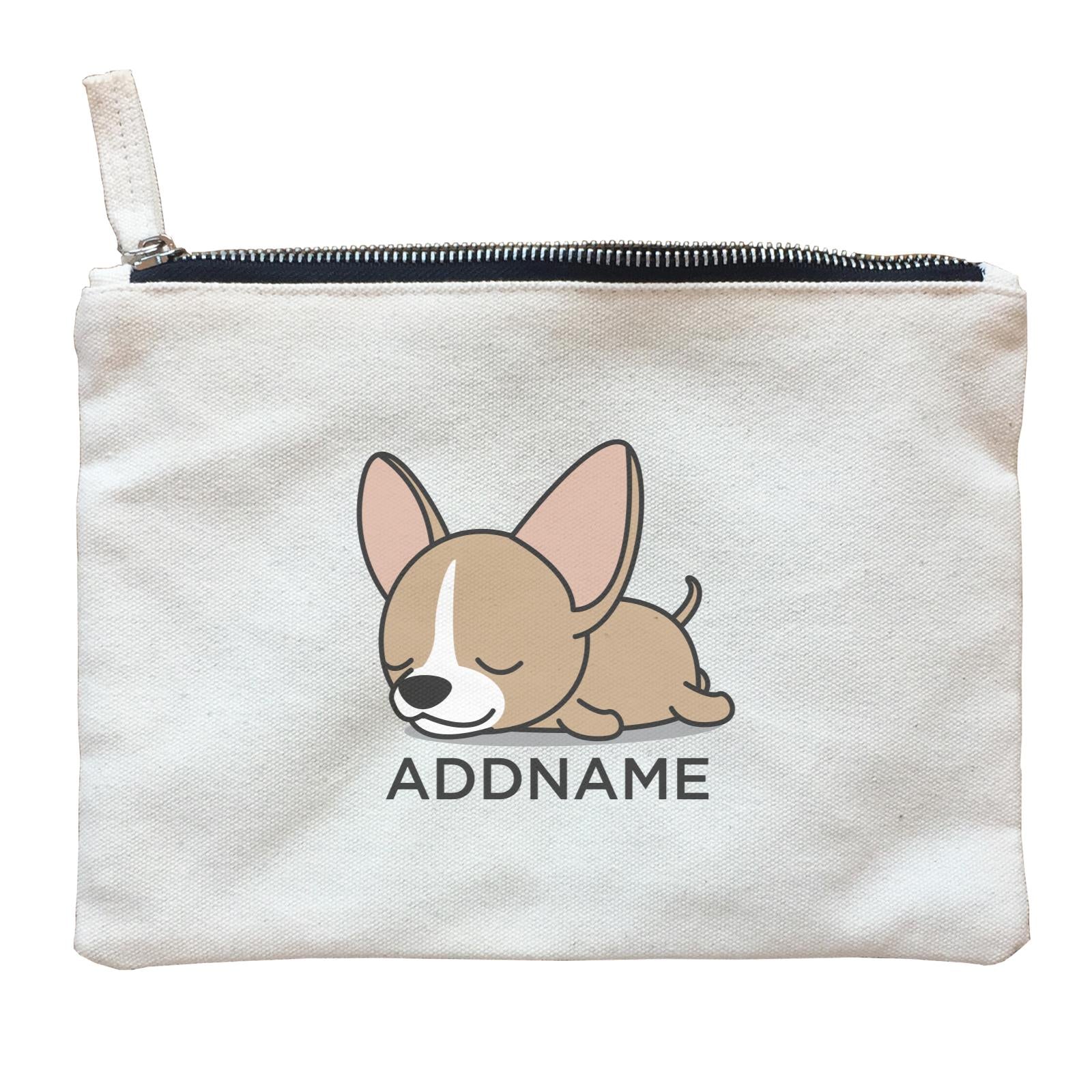 Lazy Chihuahua Dog Addname Zipper Pouch