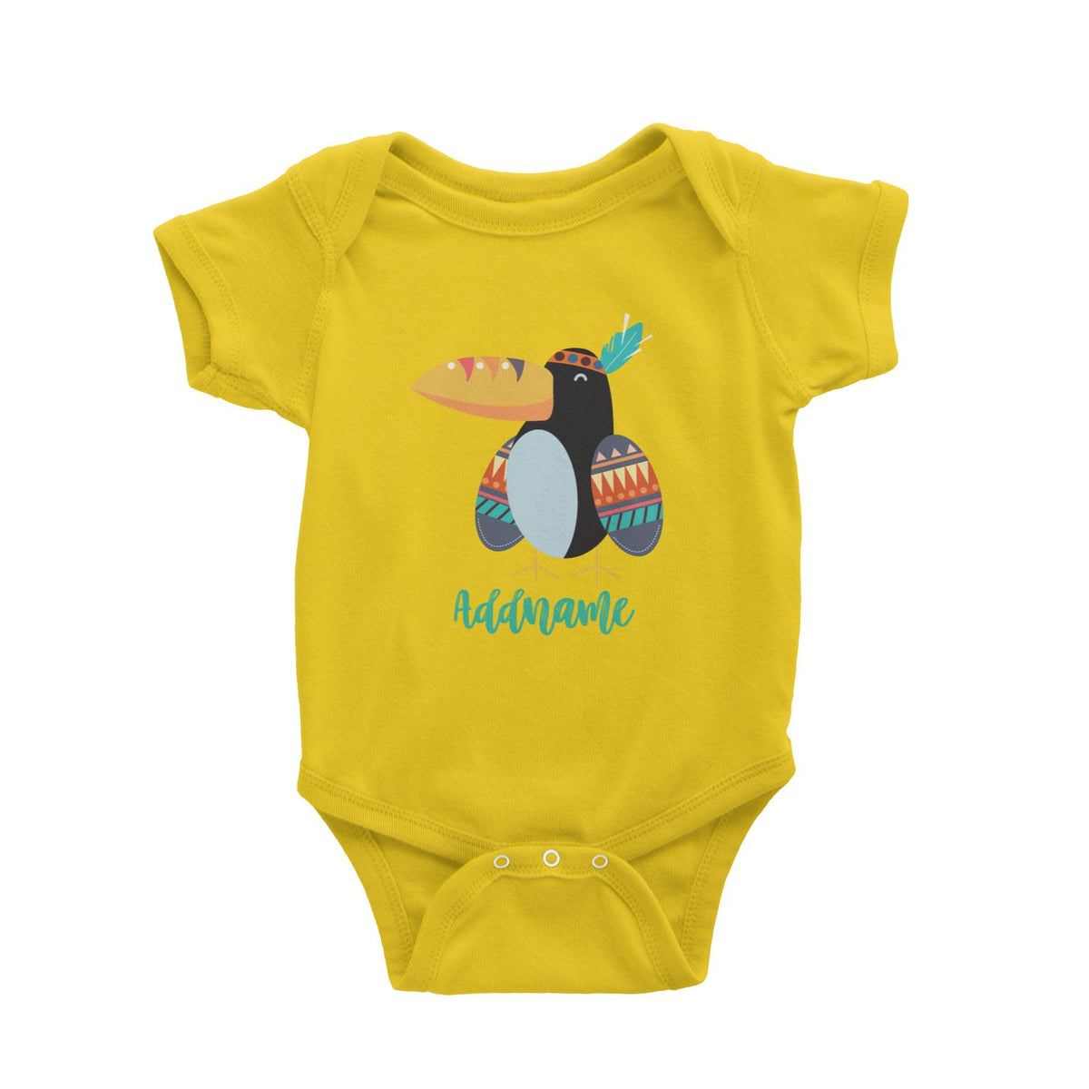 Animal Tribal Bird Addname Baby Romper