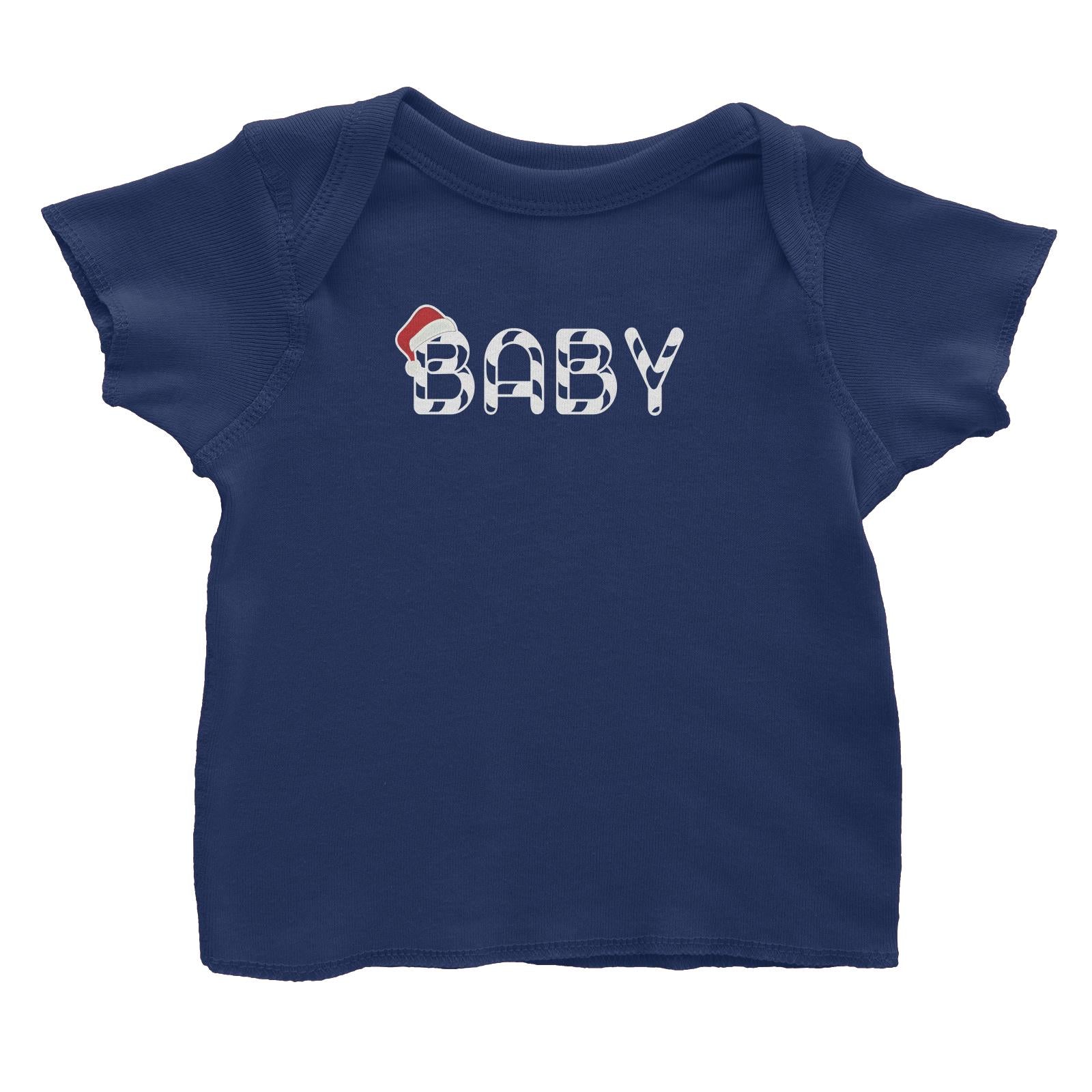 Candy Cane Alphabet Baby with Santa Hat Baby T-Shirt