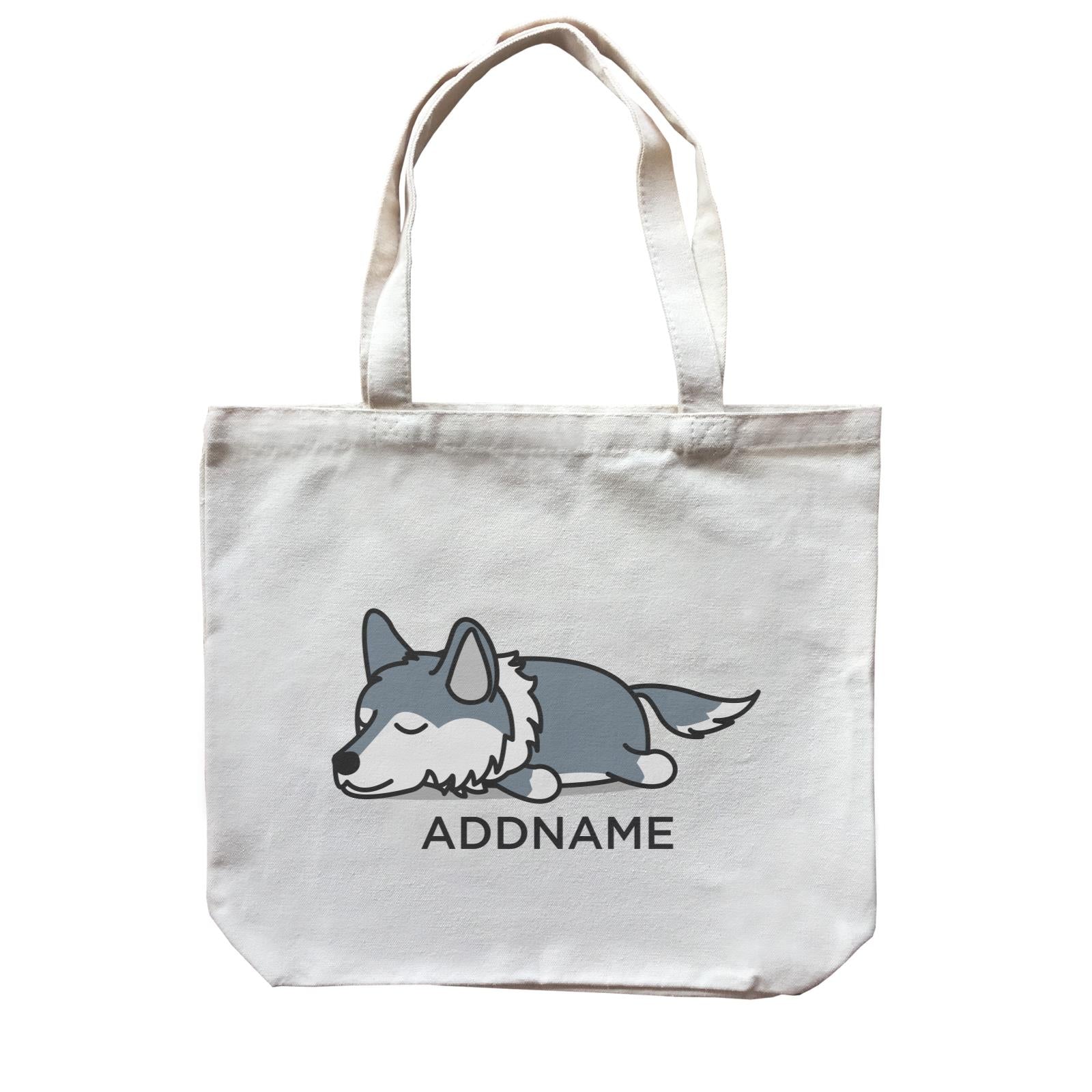 Lazy Wolf Addname Canvas Bag