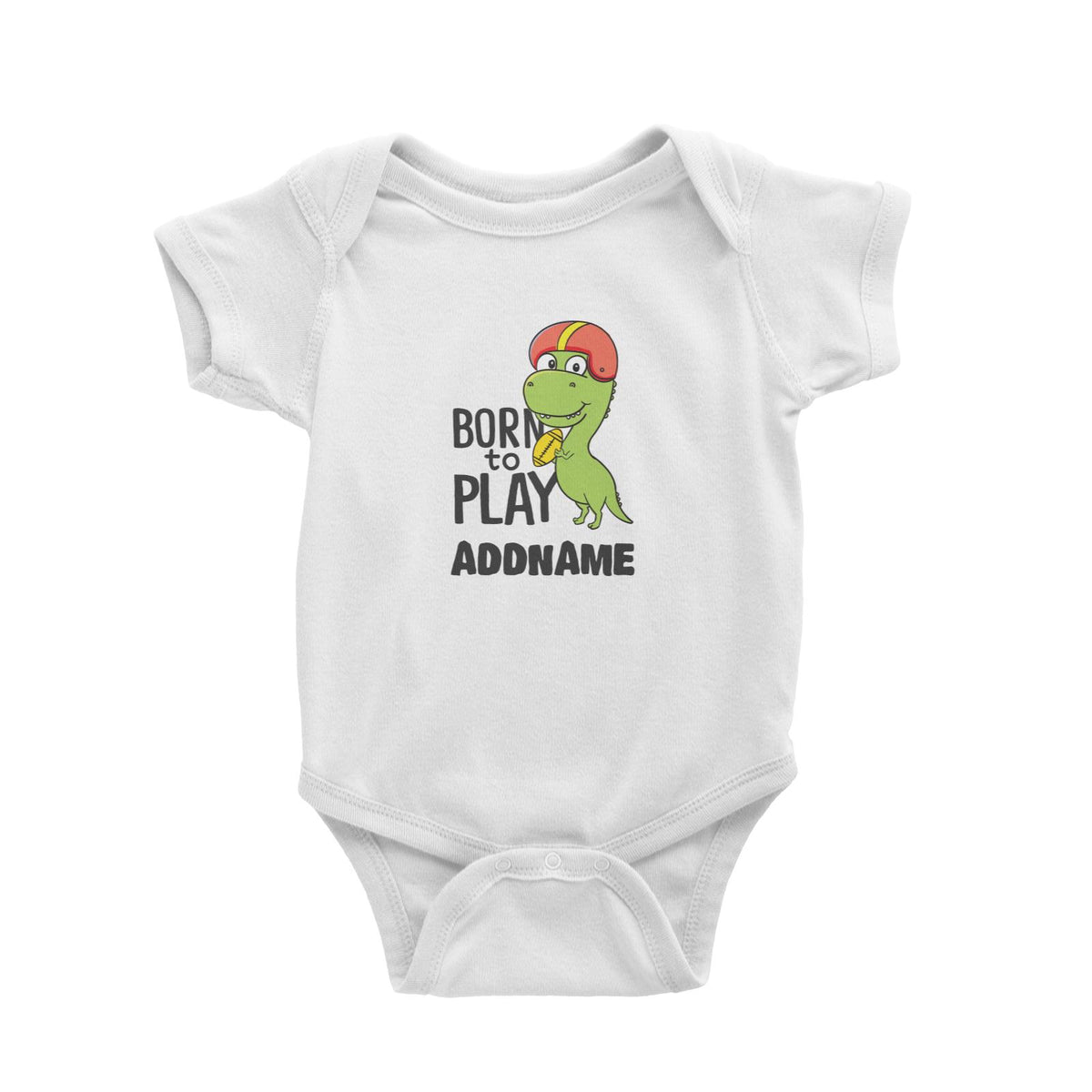 Super Cute Dinosaur Born To Play Baby Romper