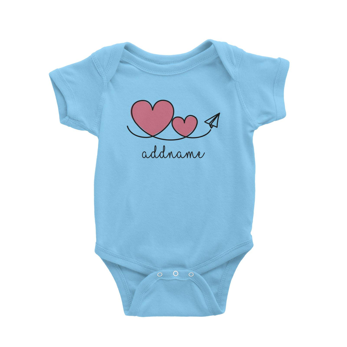 Love Paper Plane Baby Romper