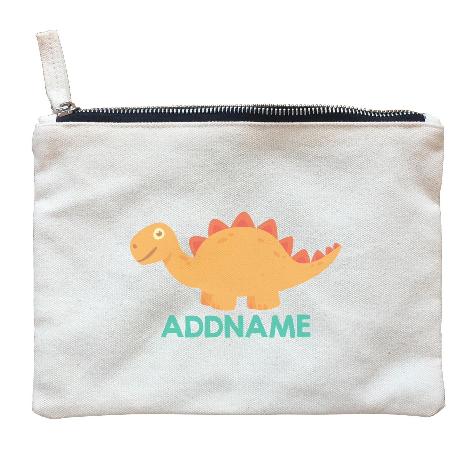 Cute Stegosaurus Dinosaur Personalizable Design Zipper Pouch
