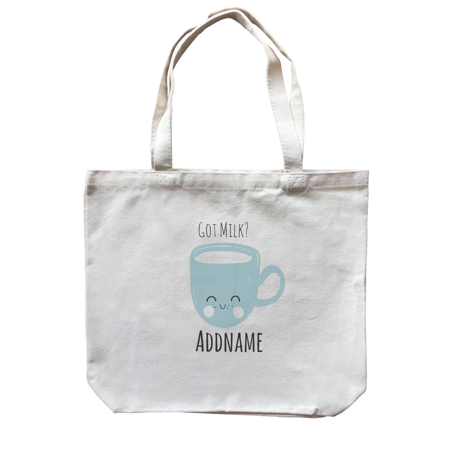 Drawn Sweet Snacks Got Milk Addname Canvas Bag