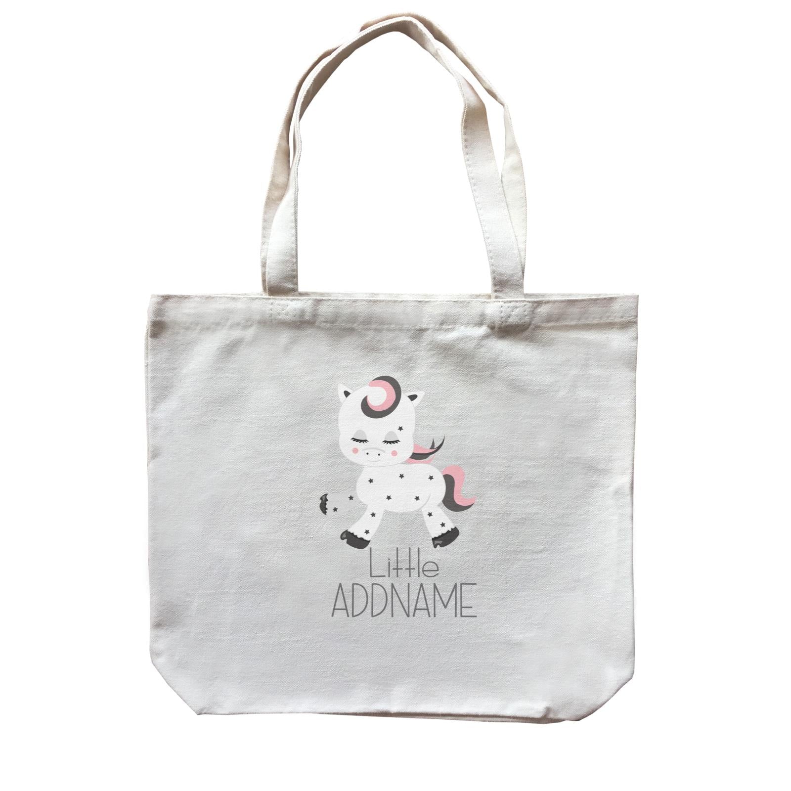 Nursery Animals Little Pony with Stars Addname Canvas Bag