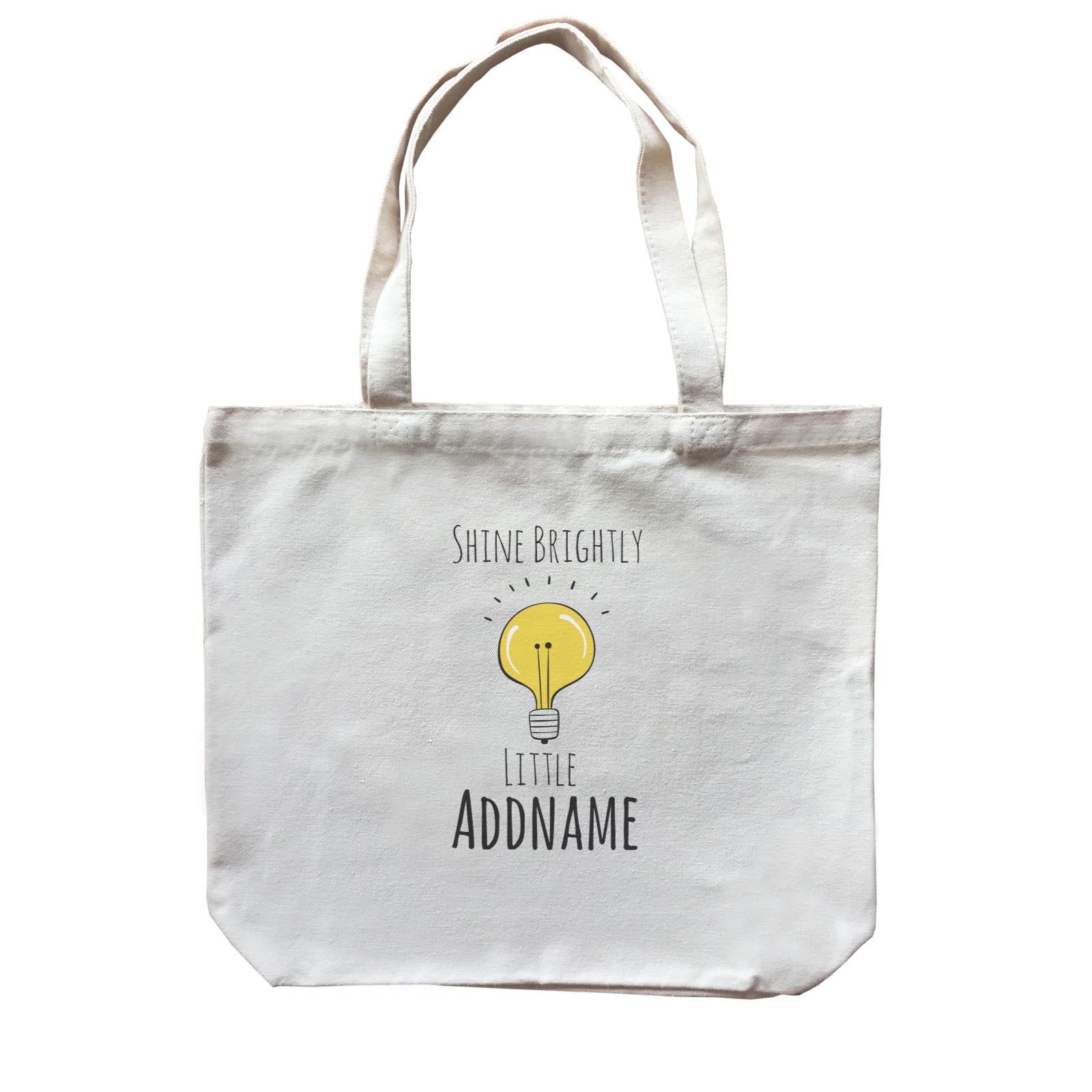 Drawn Newborn Element Shine Brightly Light Bulb Addname Canvas Bag
