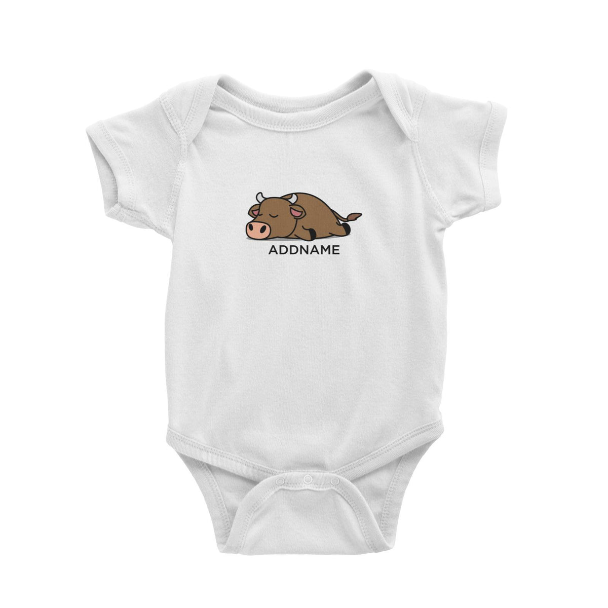 Lazy Cow Addname Baby Romper