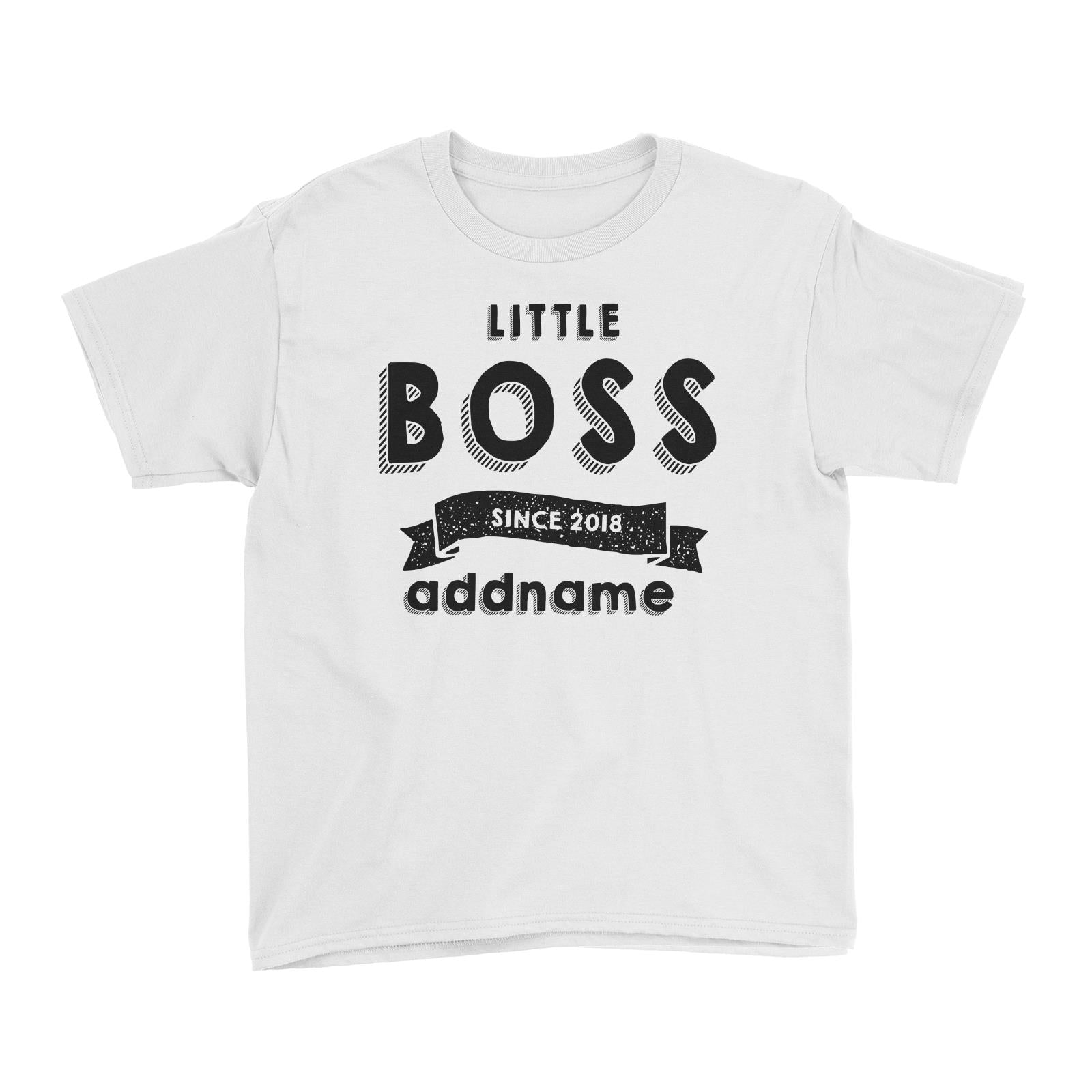 Little Boss Since 2018 White Kid's T-Shirt