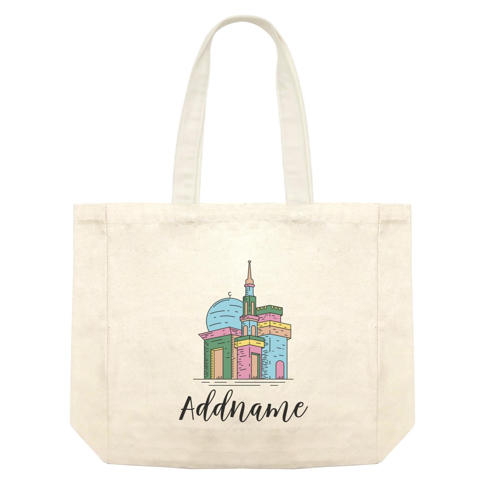 Colorful Mosque Addname Shopping Bag