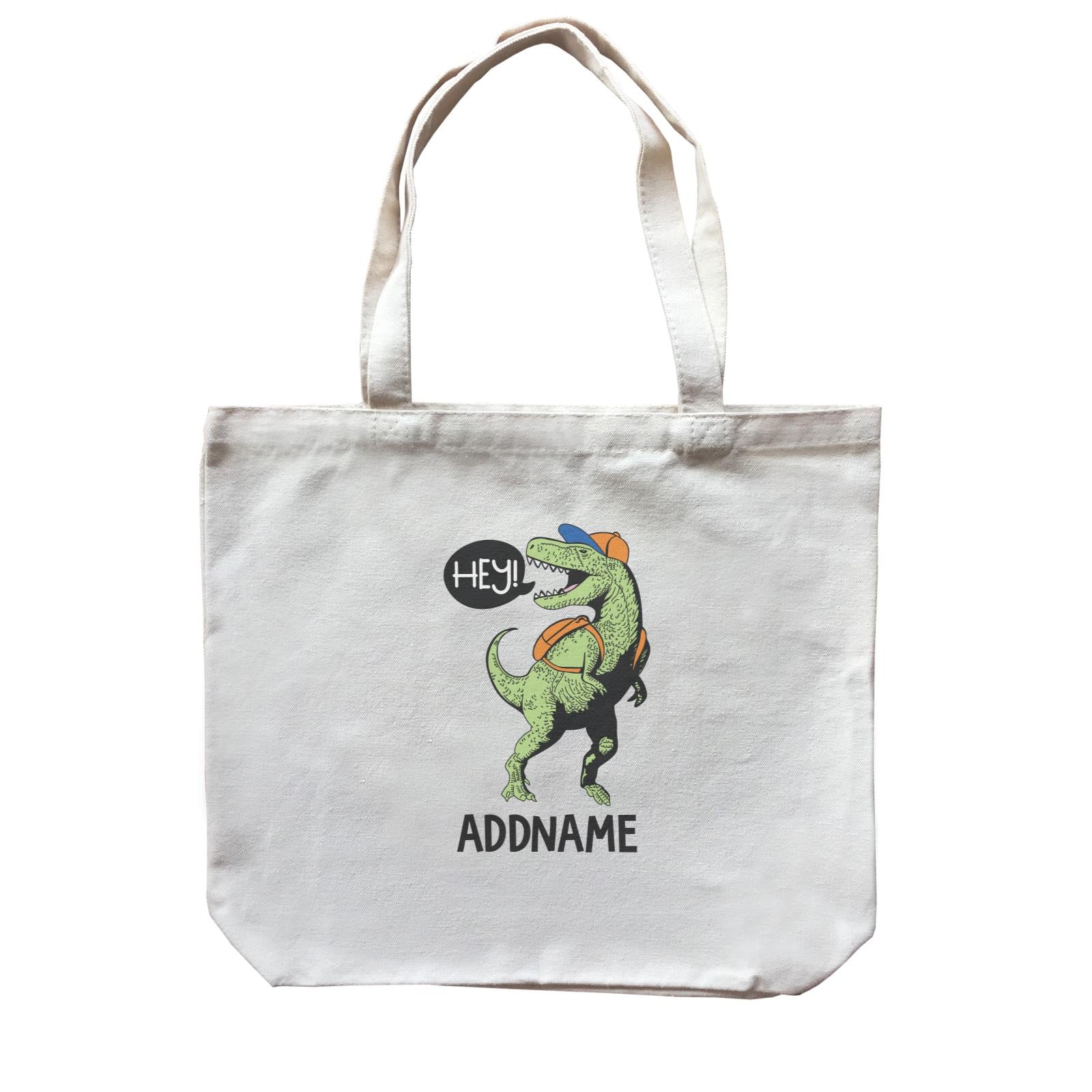 Cool Vibrant Series Hey Dinosaur With Back Pack Addname Canvas Bag