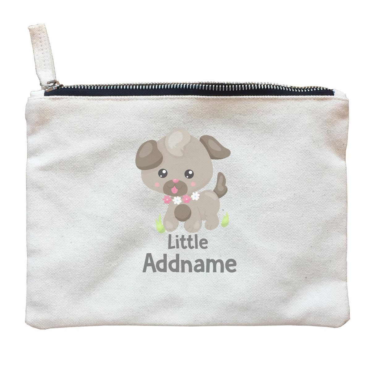Spring Animals Dog Little Addname Zipper Pouch