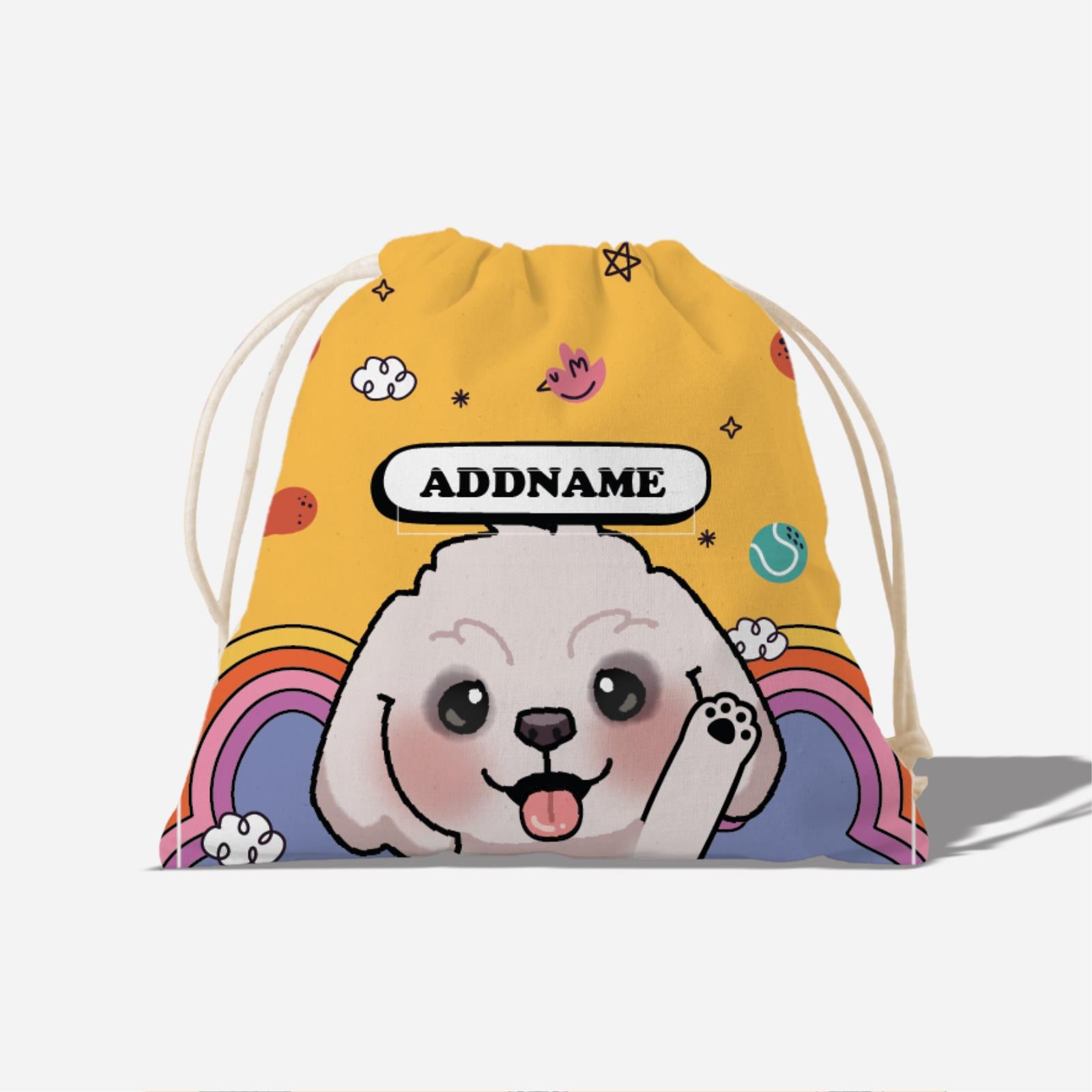 Paw Print Series Full Print Satchel - Maltese