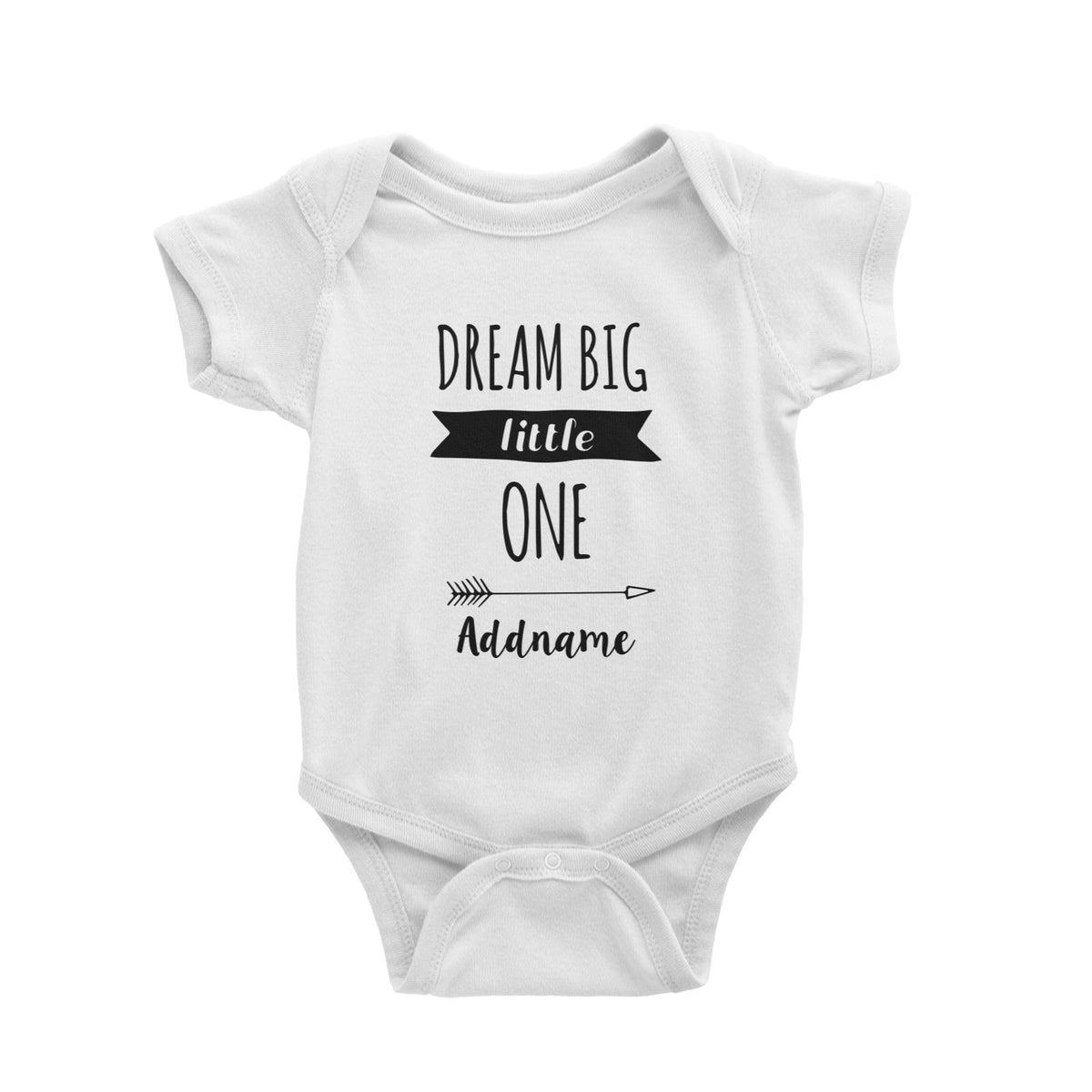 Dream Big Little One White Baby Romper