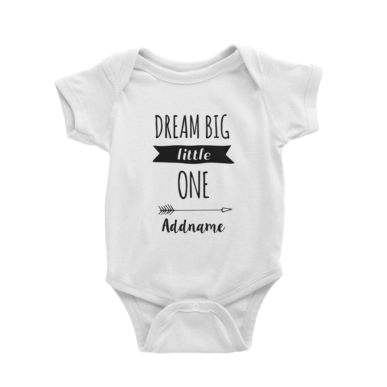 Dream Big Little One White Baby Romper