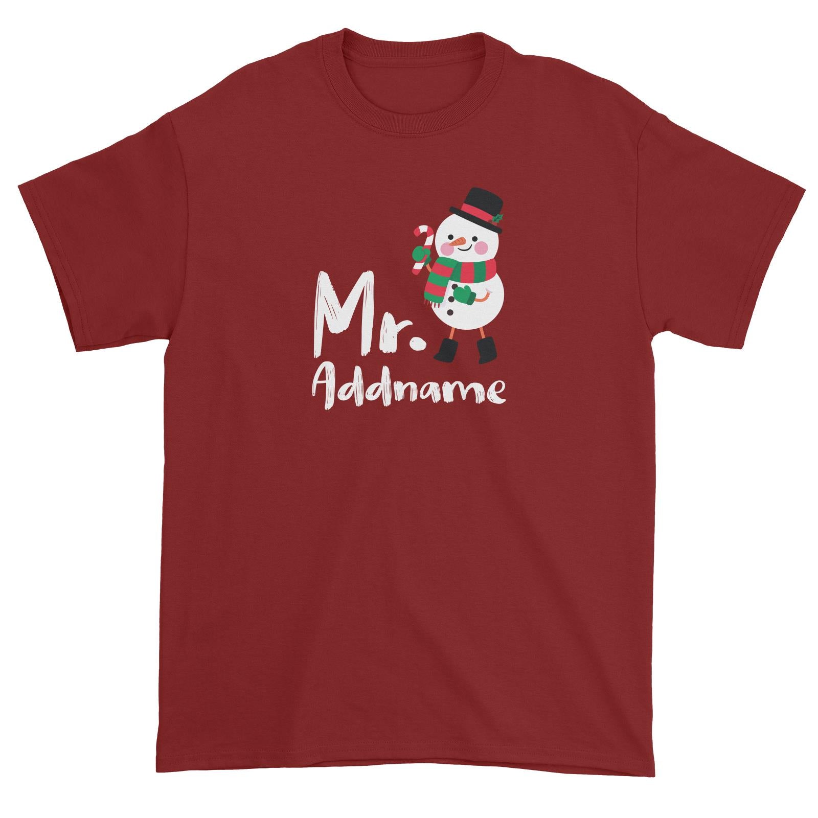 Christmas Series Mr. Snowman Unisex T-Shirt