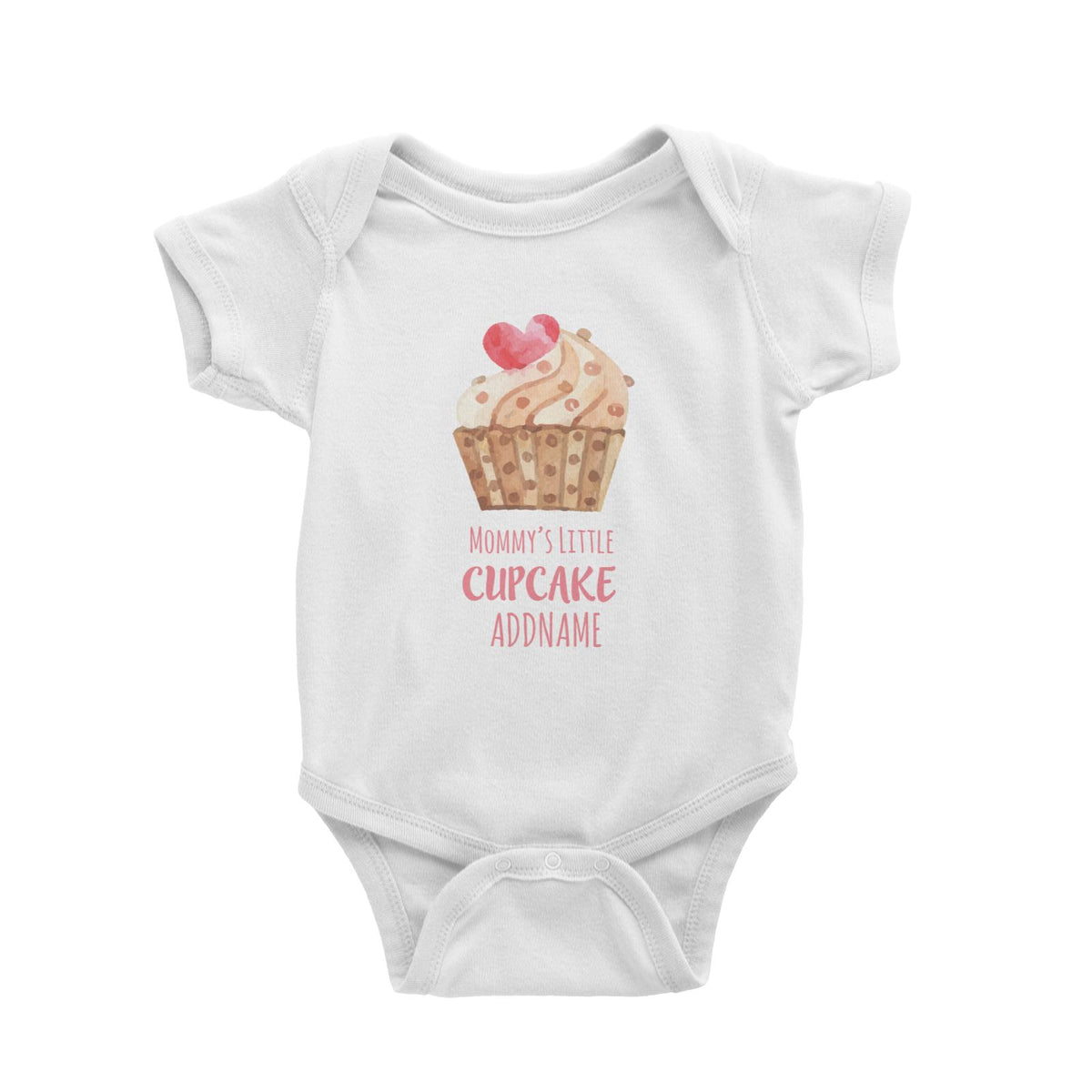 Mommys Little Cupcake White Baby Romper