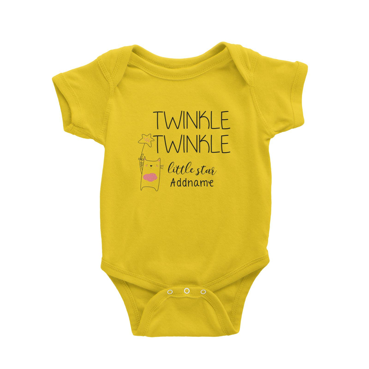 Cute Animals and Friends Series 2 Cat Twinkle Twinkle Little Star Addname Baby Romper