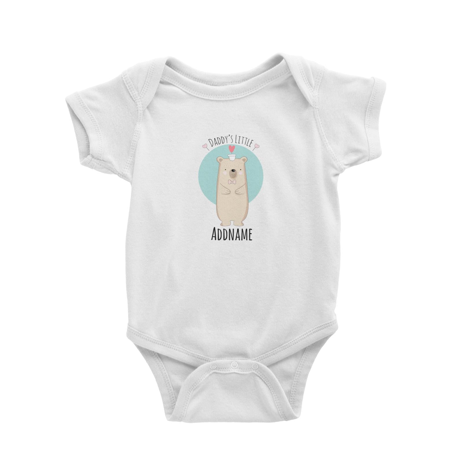 Sweet Animals Sketches Daddy's Little Bear Addname Baby Romper