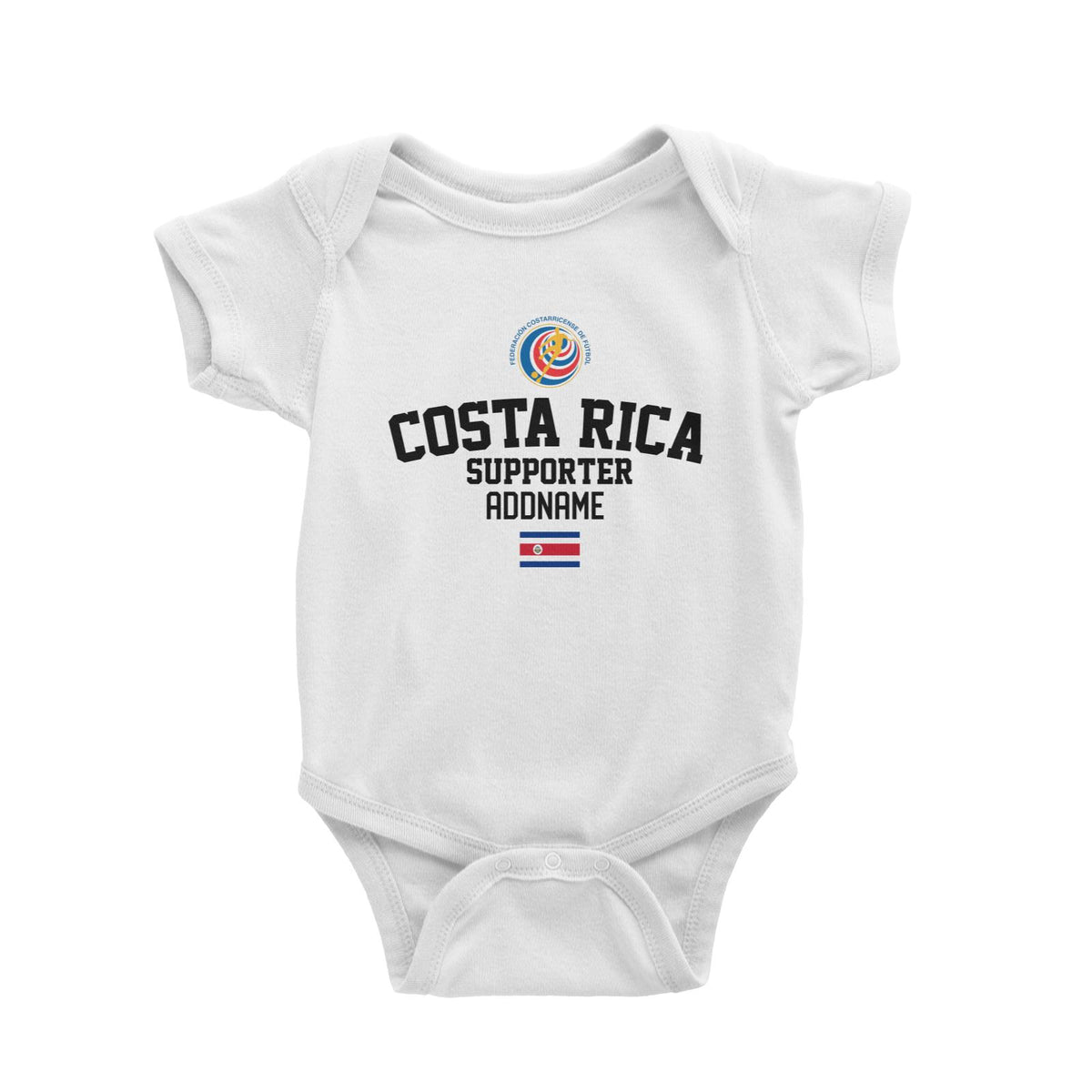 Costa Rica Supporter World Cup Addname Baby Romper