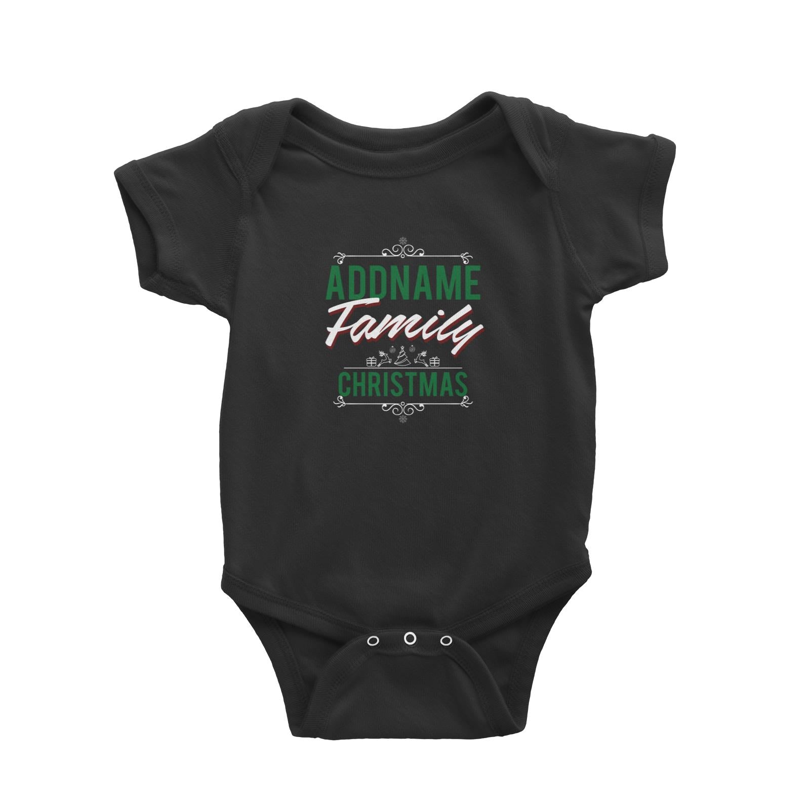 Christmas Addname Family Christmas with Elements Baby Romper