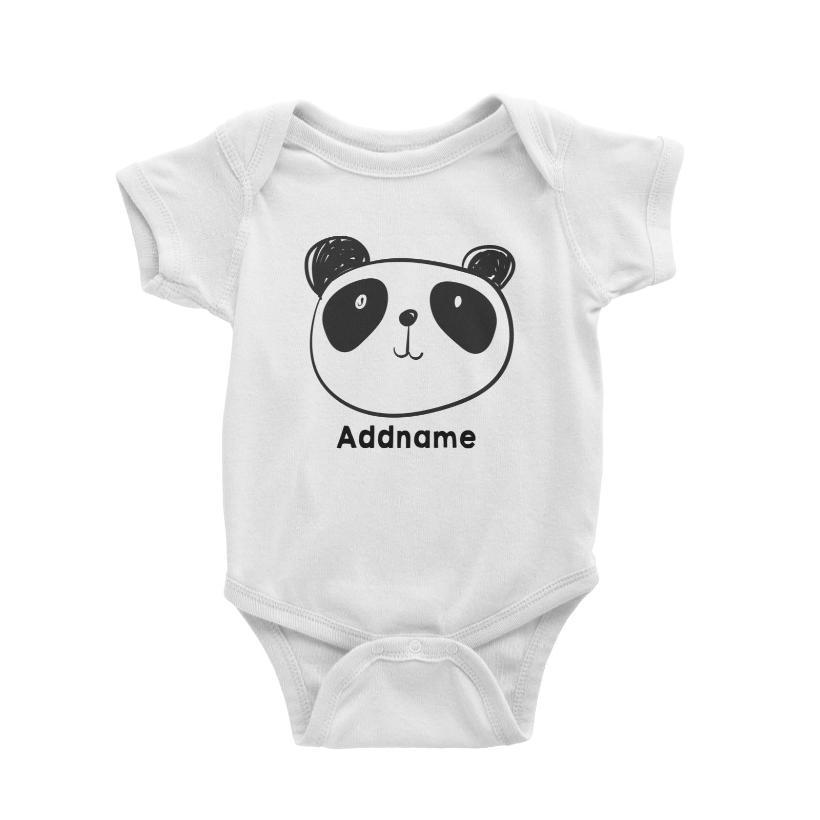 Cute Panda White Baby Romper