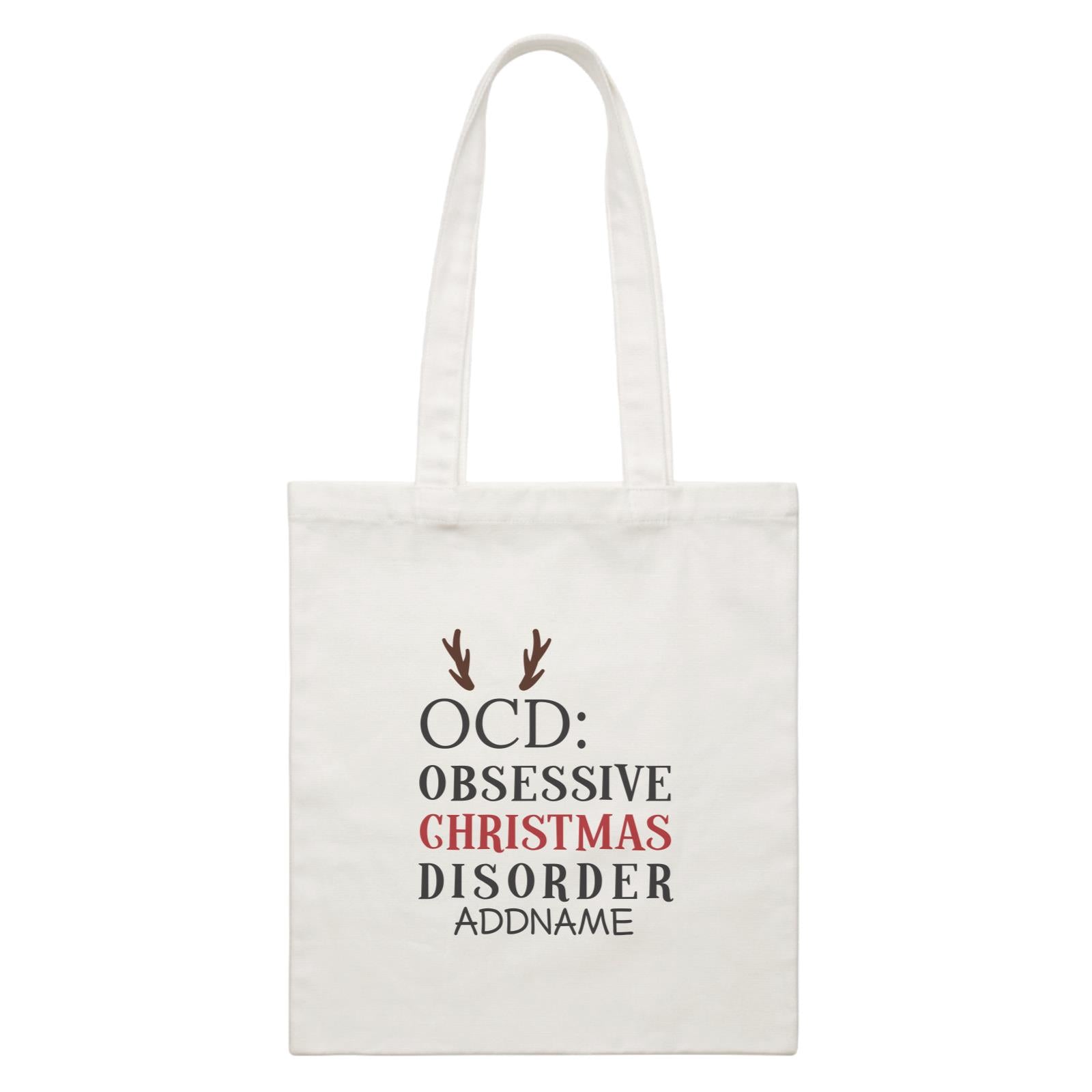 Xmas OCD Obsessive Christmas Disorder Canvas Bag