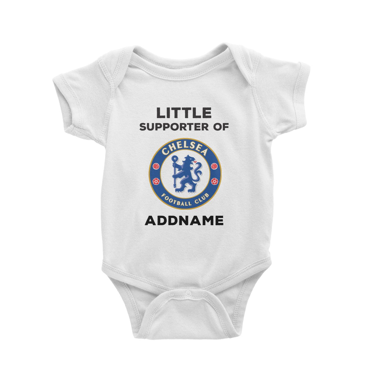 Chelsea FC Little Supporter Personalizable with Name Baby Romper