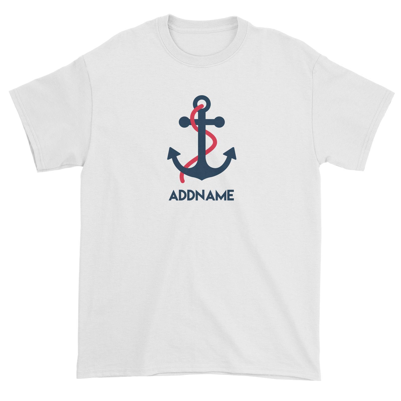 Sailor Anchor Red Addname Unisex T-Shirt  Matching Family Personalizable Designs