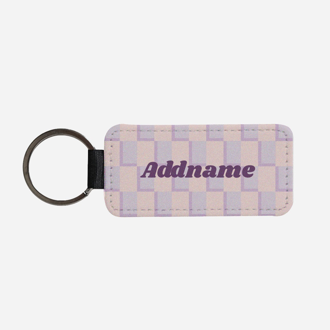 Checkered Series Classic Keychain - Purple