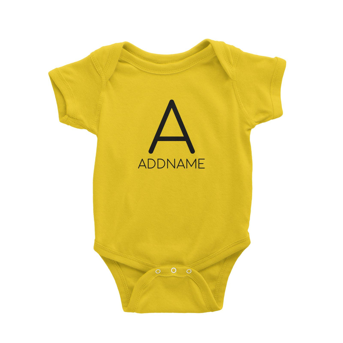 Modern Add Initial and Add Name Baby Romper