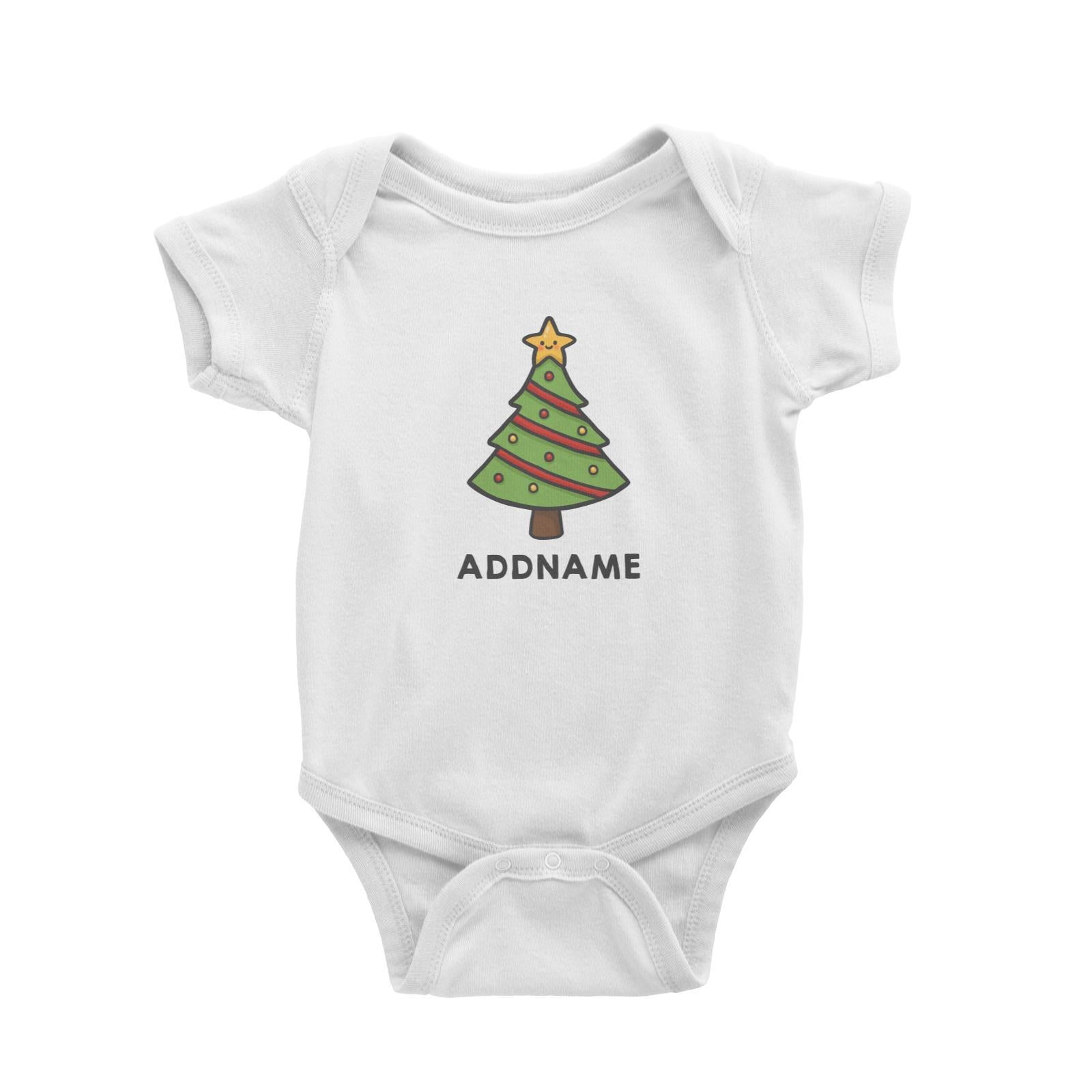 Xmas Cute Xmas Tree Addname Baby Romper