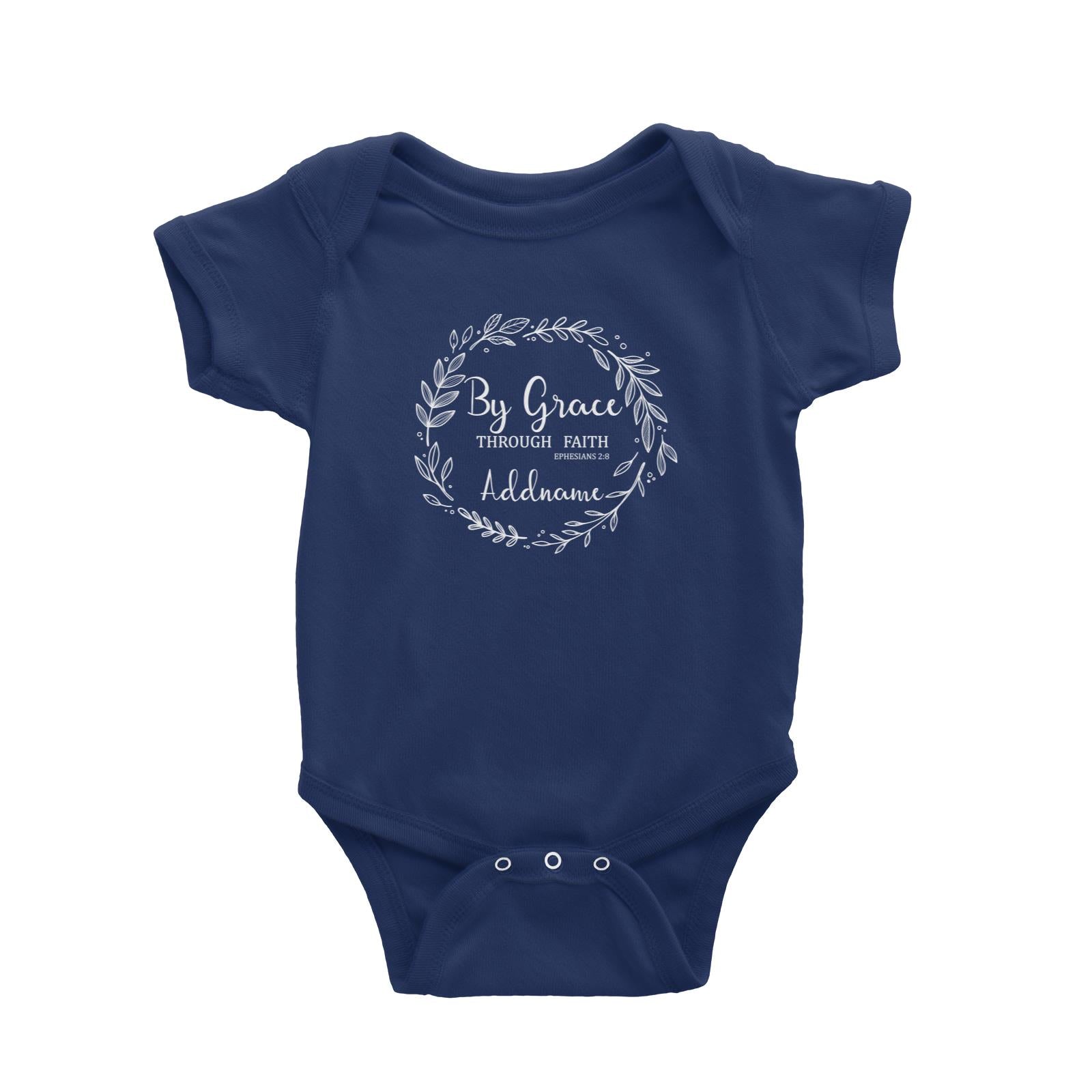Christian Series By Grace Through Faith Ephesians 2.8 Addname Baby Romper