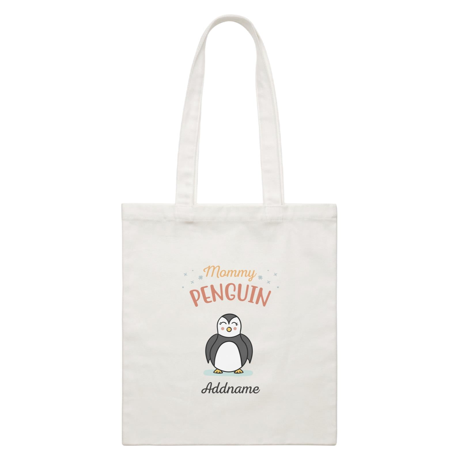 Penguin Family Mommy Penguin Addname Canvas Bag