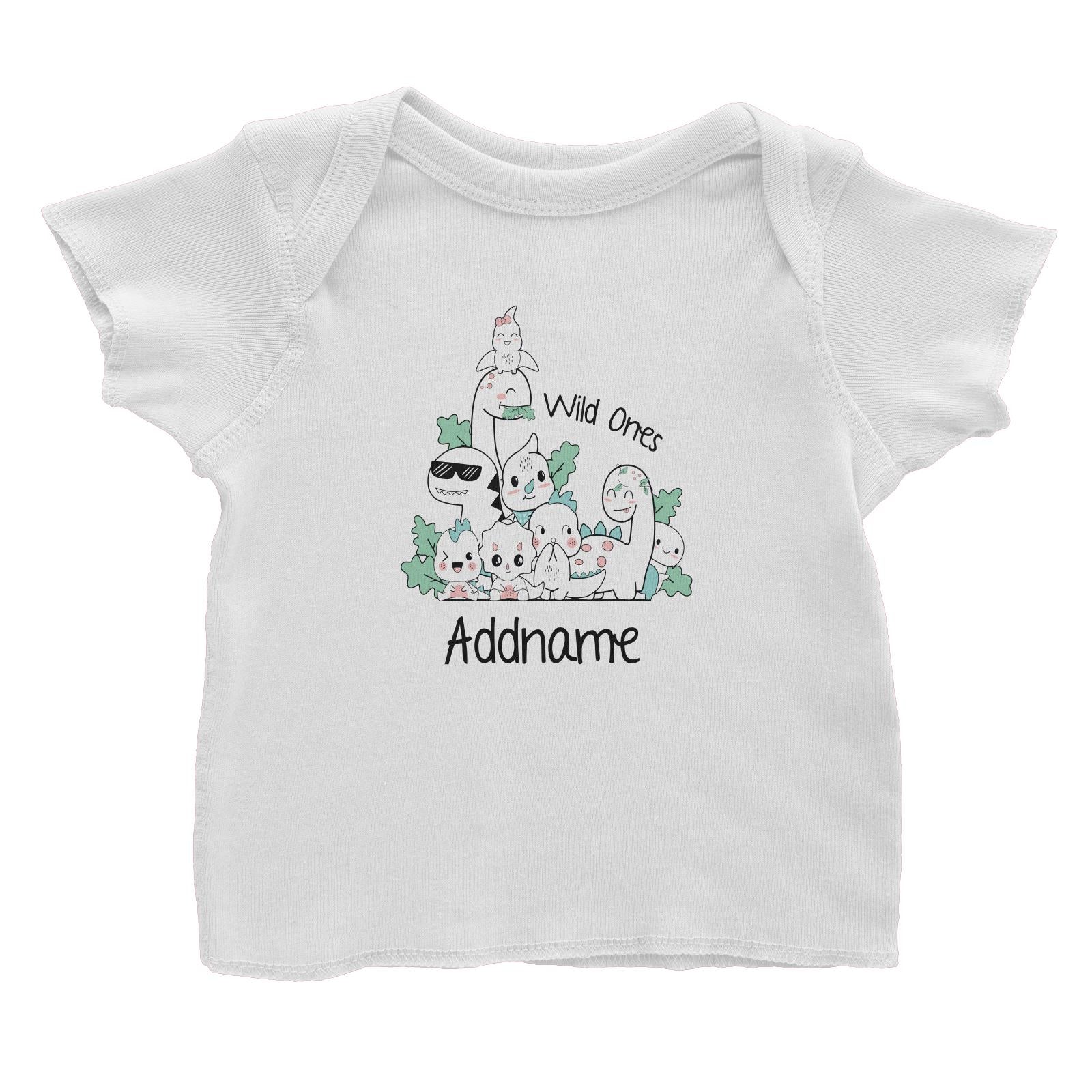 Cute Animals And Friends Series Cute Little Dinosaur Wild Ones Addname Baby T-Shirt