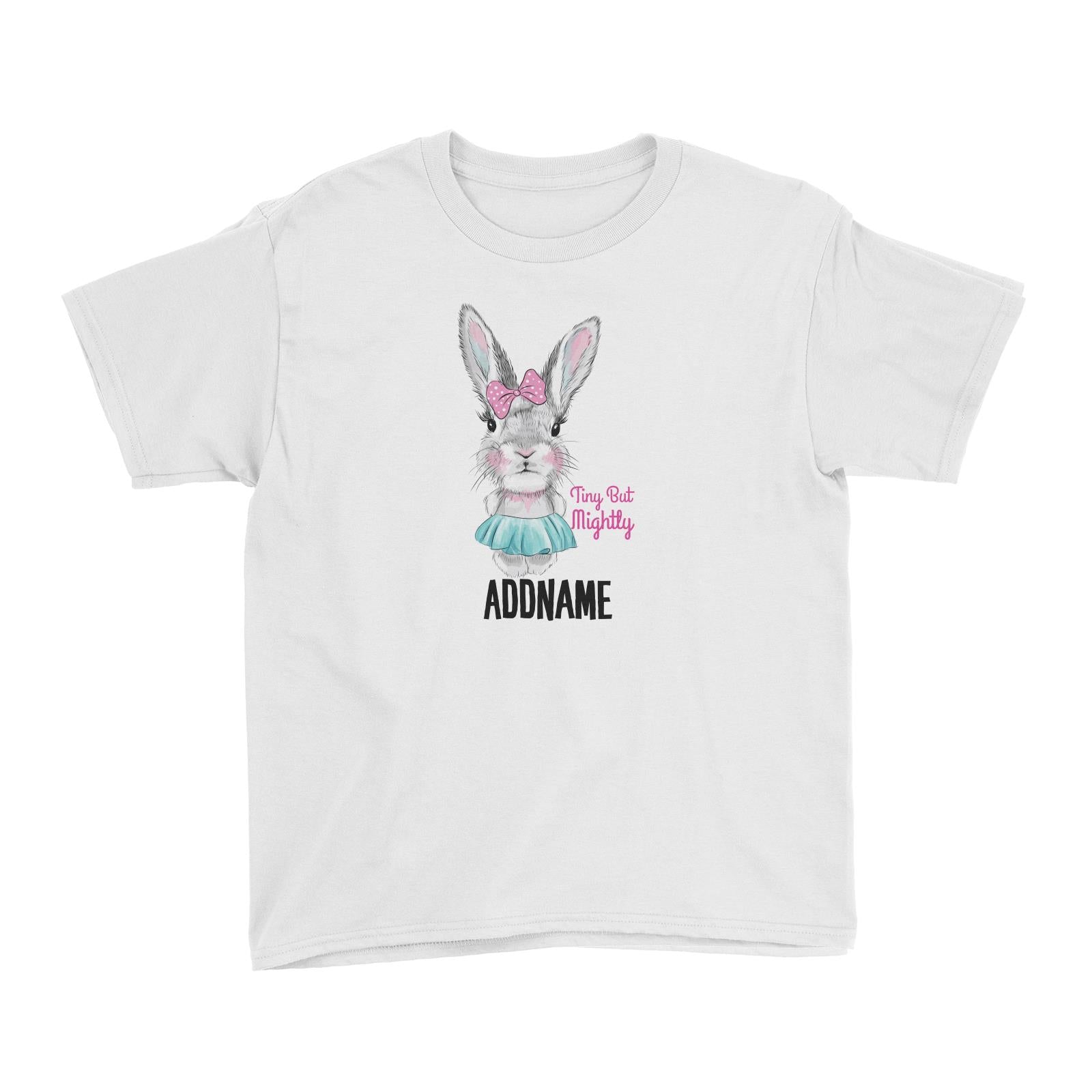 Cool Vibrant Series Tiny But Mightly Bunny Addname Kid's T-Shirt [SALE]
