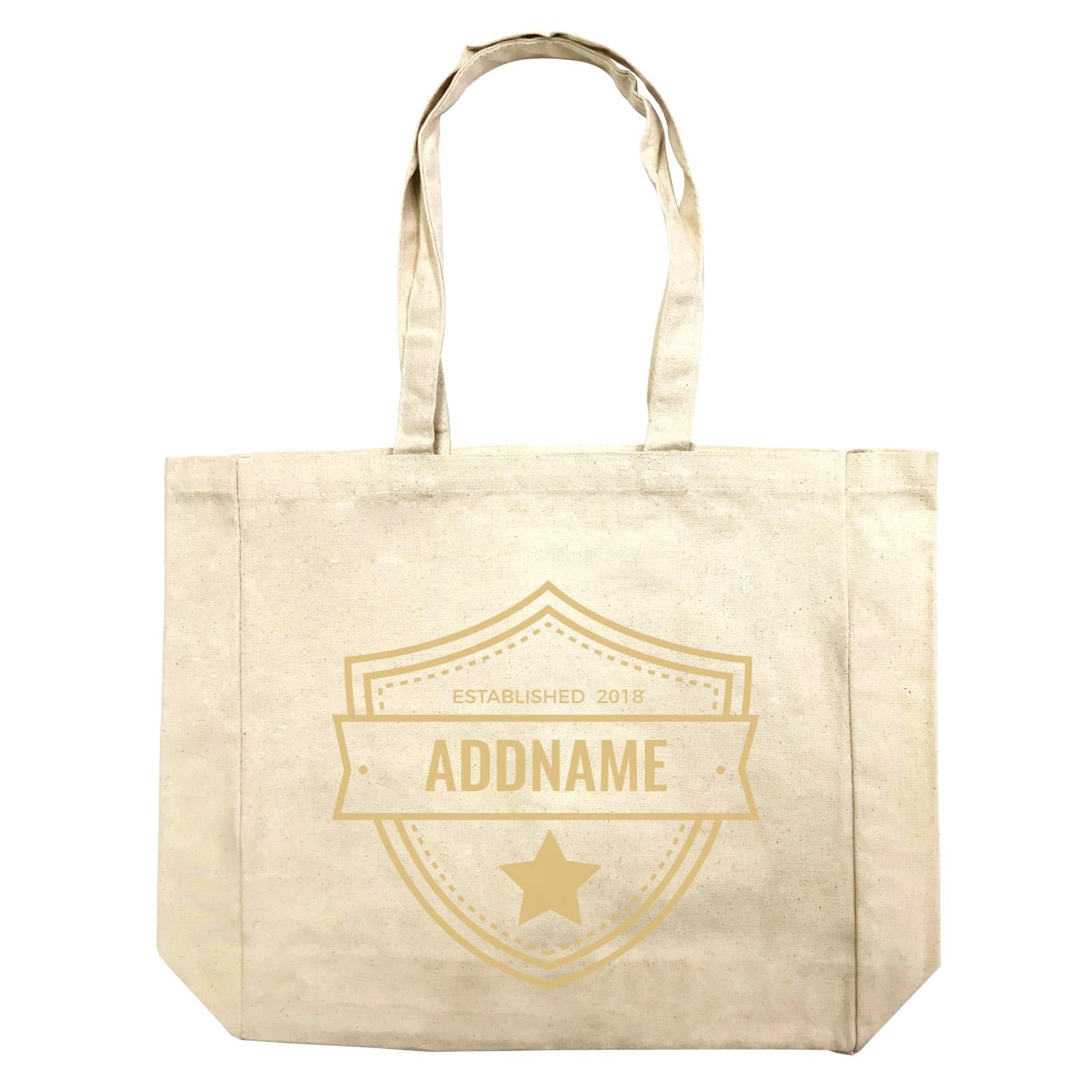 Sheriff Badge with Star Personalizable with Name and Year Shopping Bag