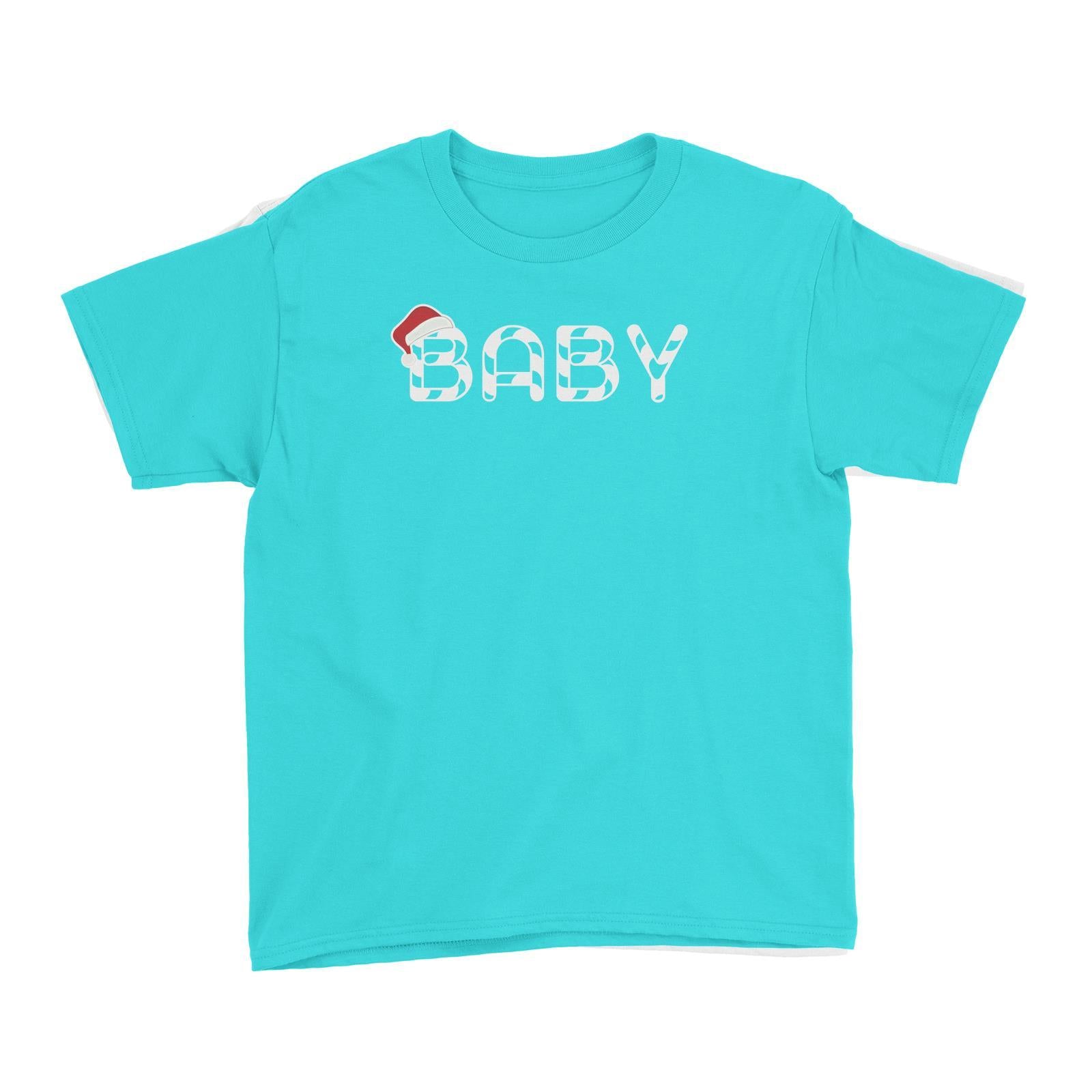 Candy Cane Alphabet Baby with Santa Hat Kid's T-Shirt