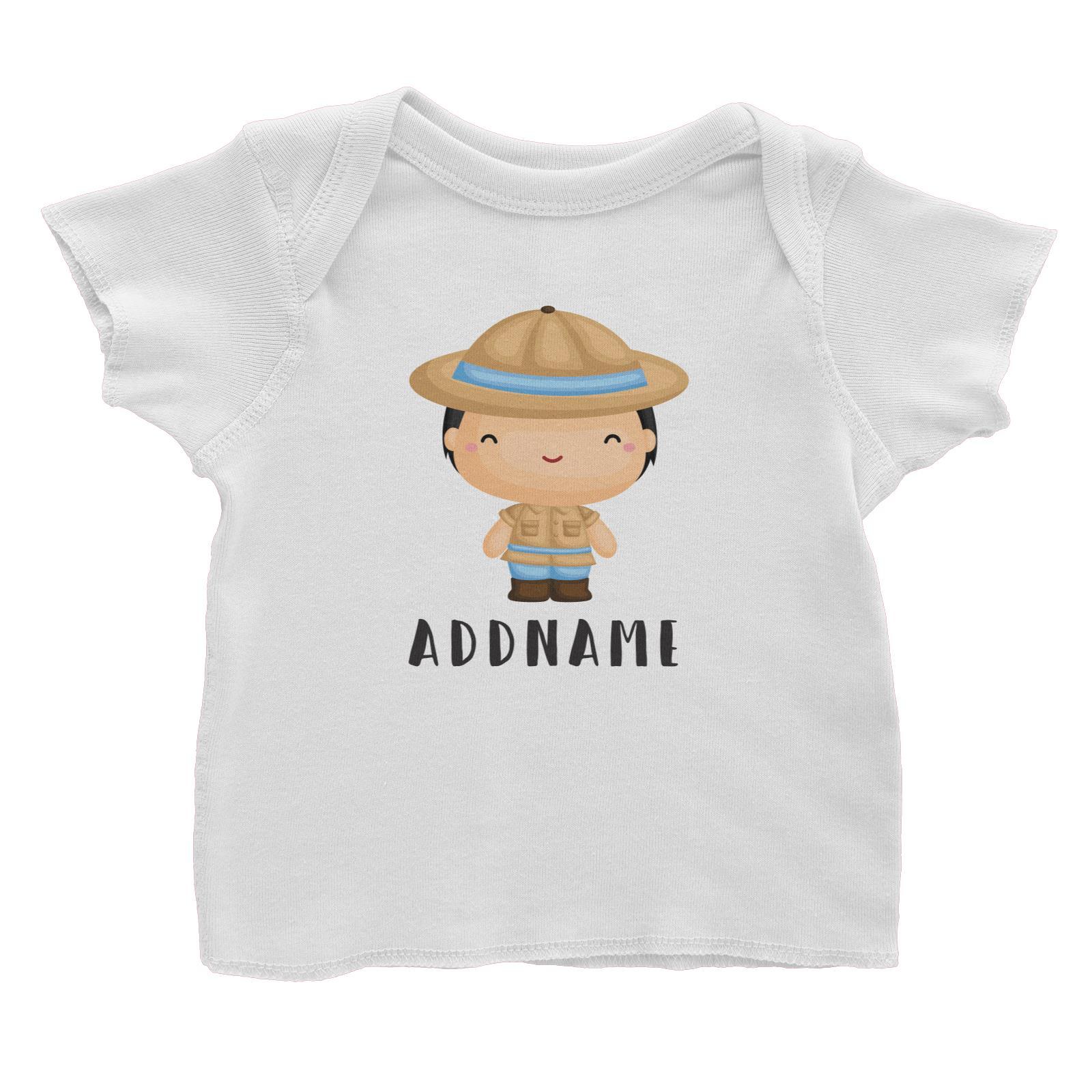 Birthday Safari Little Explorer Baby Boy Addname Baby T-Shirt