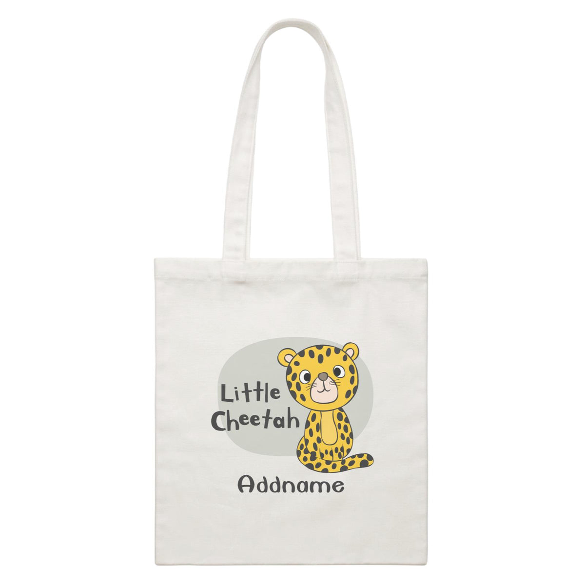 Cool Cute Animals Cheetah Little Cheetah Addname White Canvas Bag