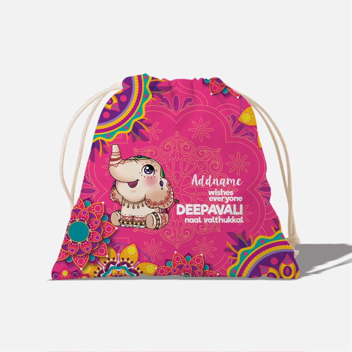 Deepavali Cute Decorative Ganesha Wishes Everyone Deepavali Naal Valthukal Addname