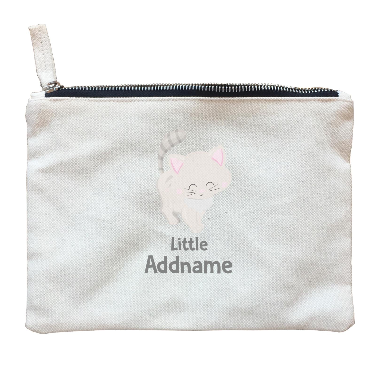 Adorable Cats White Cat Little Addname Zipper Pouch