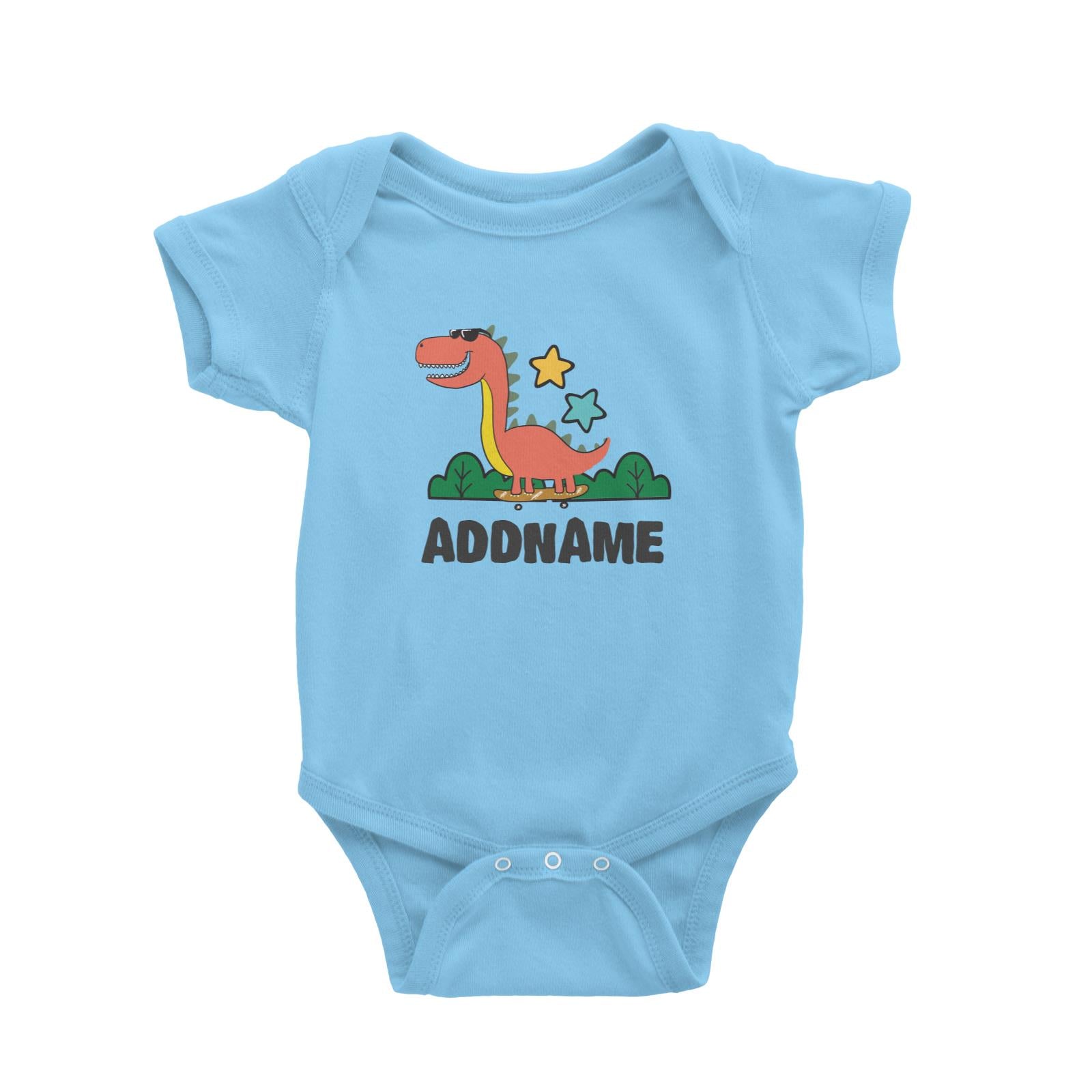 Super Cute Dinosaur Red Skater Baby Romper