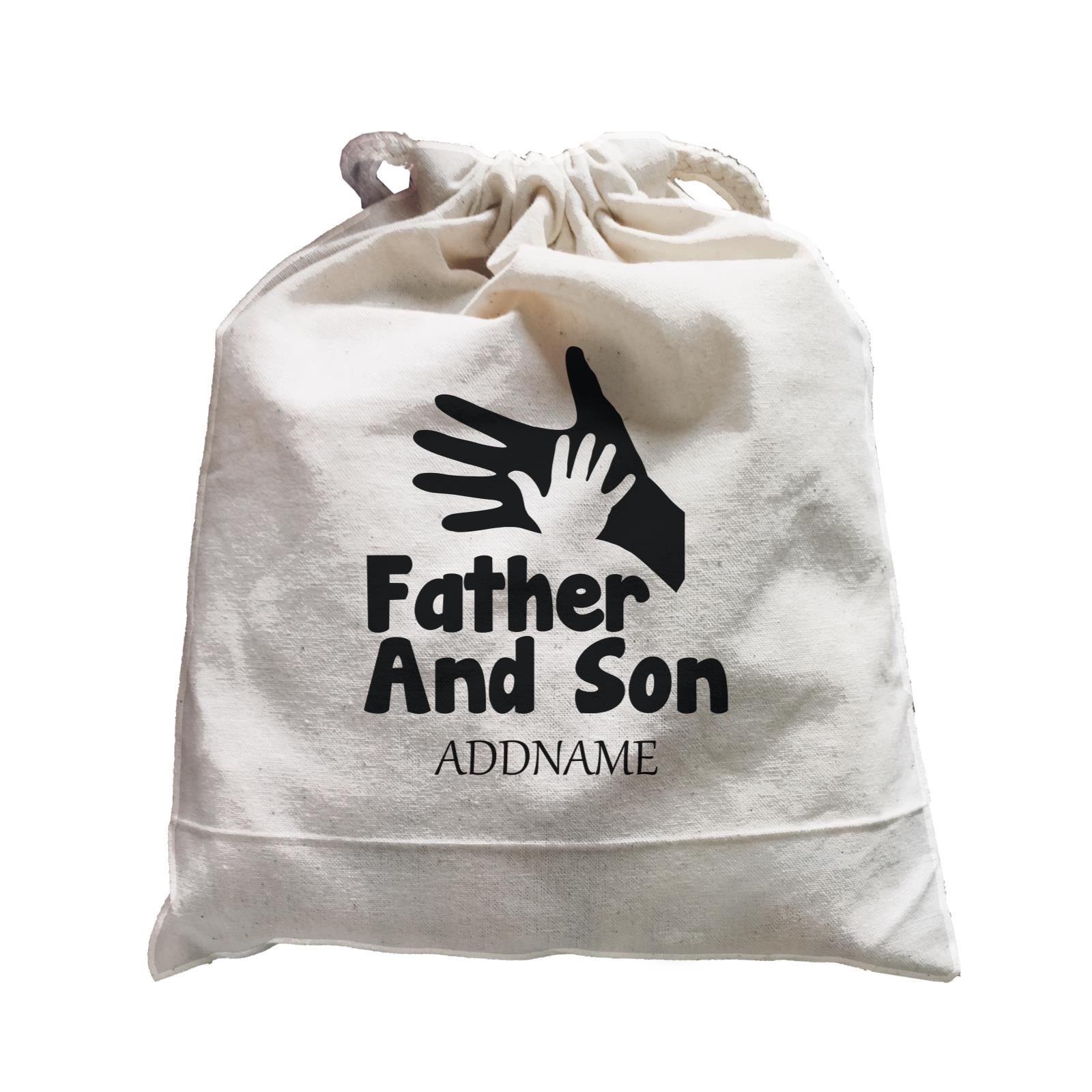 Hands Family Father And Son Addname Satchel
