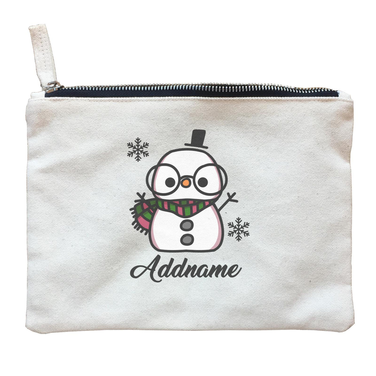 Xmas Papa Snowman Zipper Pouch
