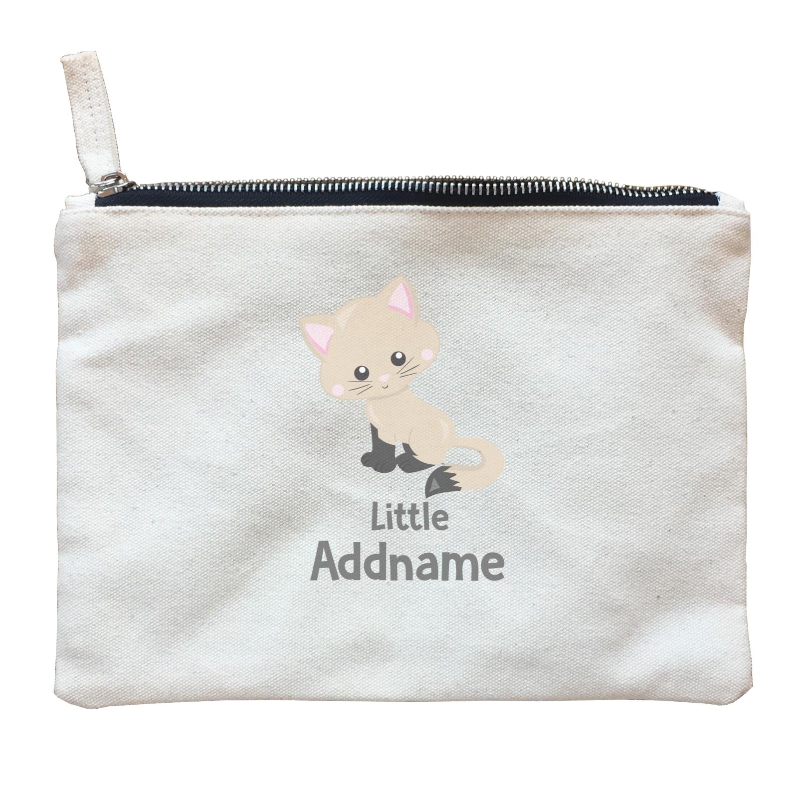Adorable Cats Light Brown Cat with Black Legs Little Addname Zipper Pouch